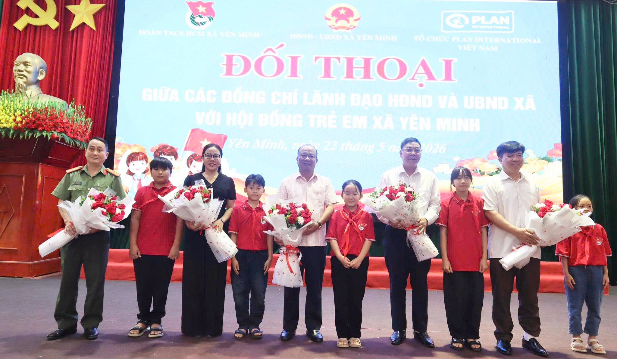 HỘI NGHỊ ĐỐI THOẠI GIỮA LÃNH ĐẠO HĐND, UBND XÃ VỚI HỘI ĐỒNG TRẺ EM XÃ YÊN MINH NĂM 2026