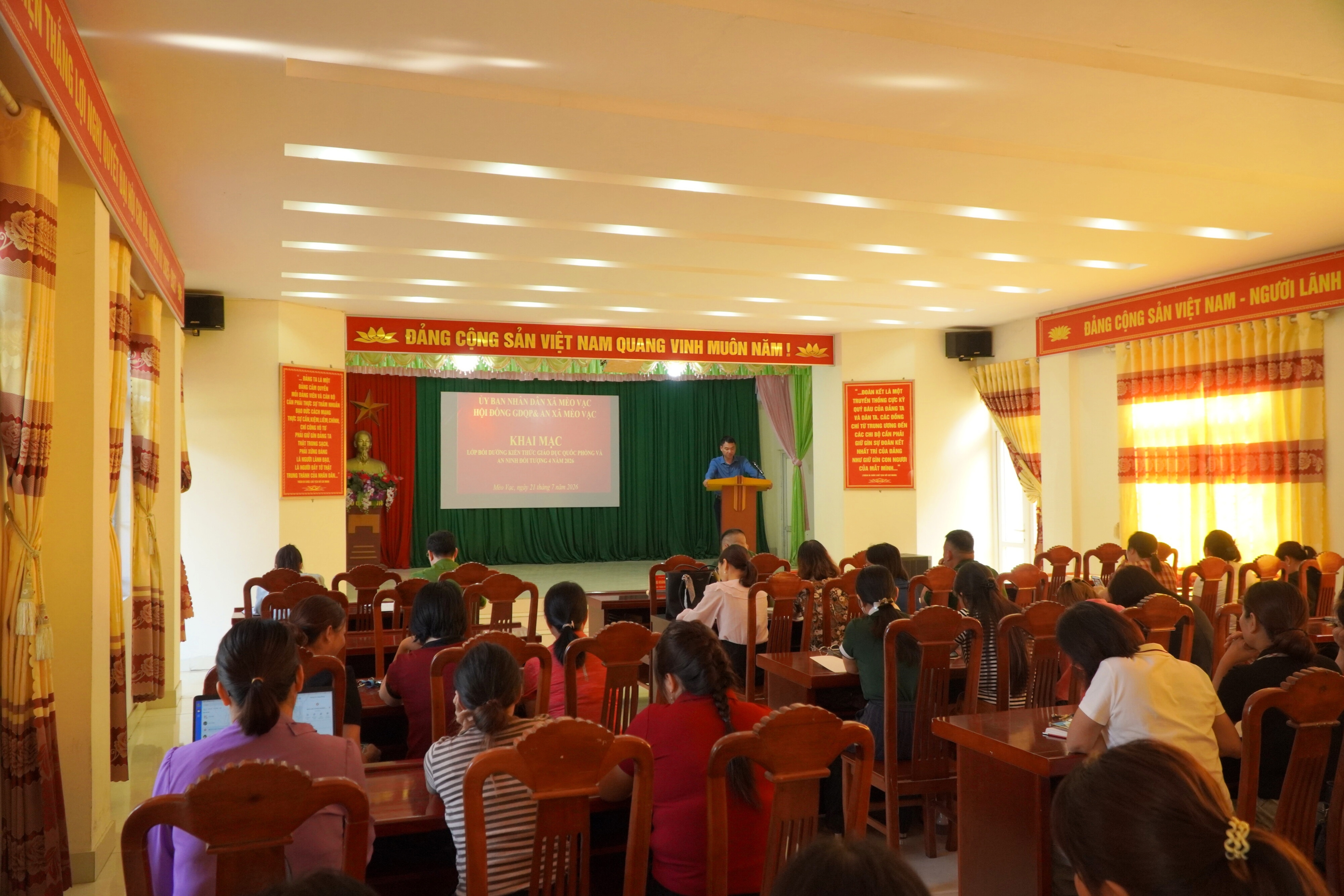 Xã Mèo Vạc khai mạc lớp bồi dưỡng kiến thức quốc phòng và an ninh đối tượng 4 năm 2026