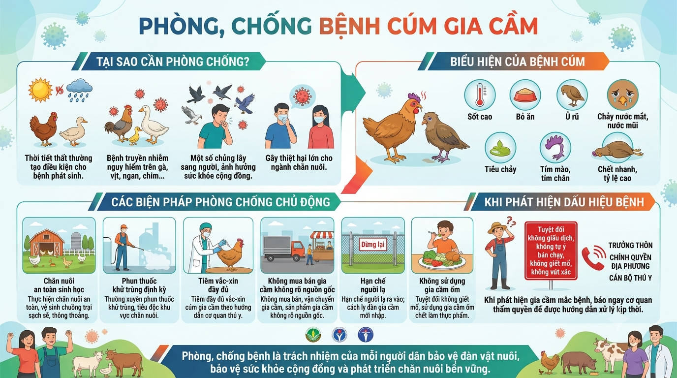 PHÒNG, CHỐNG BỆNH CÚM GIA CẦM