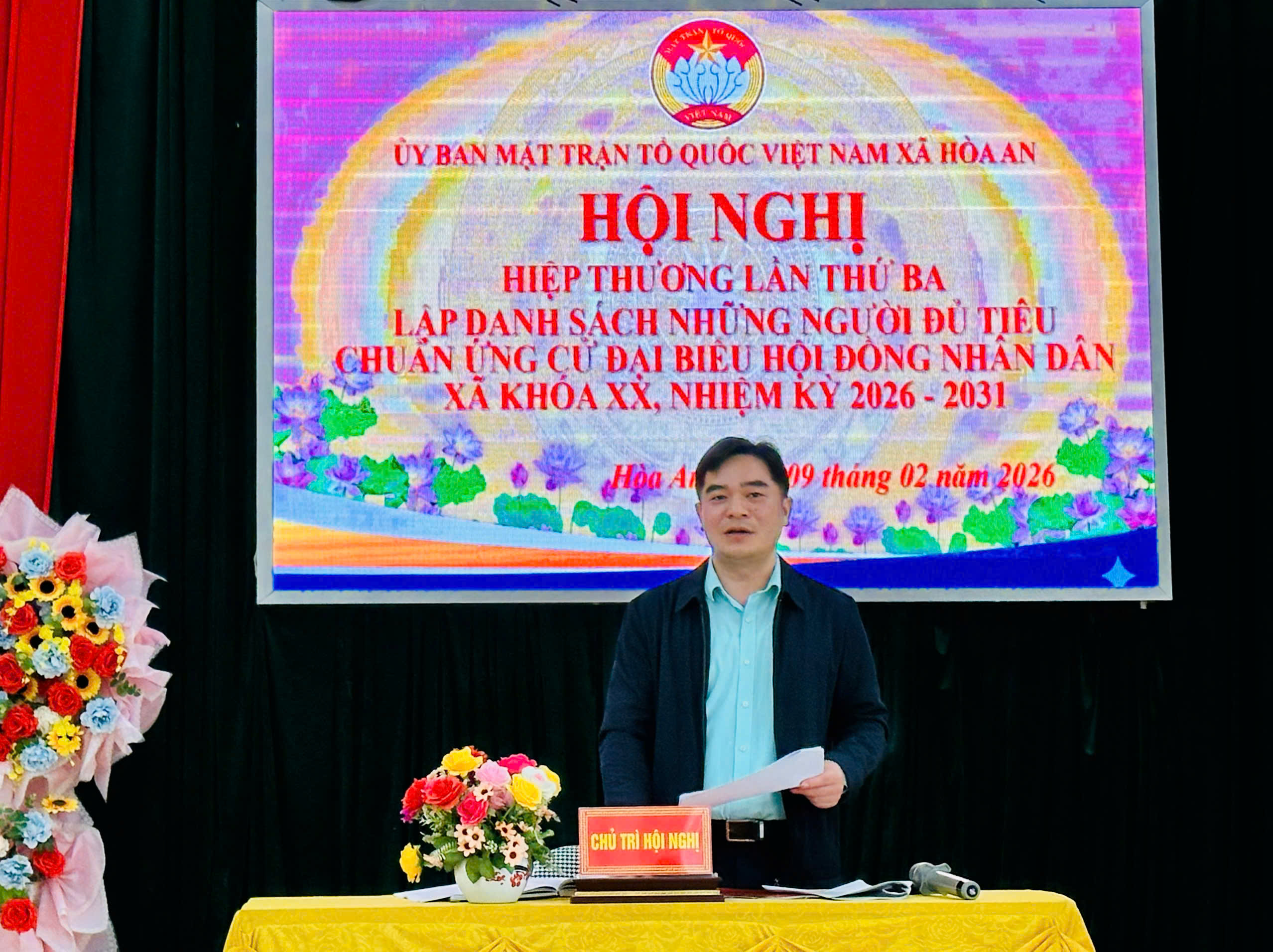 HỘI NGHỊ HIỆP THƯƠNG LẦN THỨ BA LẬP DANH SÁCH NHỮNG NGƯỜI ĐỦ TIÊU CHUẨN ỨNG CỬ ĐẠI BIỂU HĐND XÃ NHIỆM KỲ 2026–2031