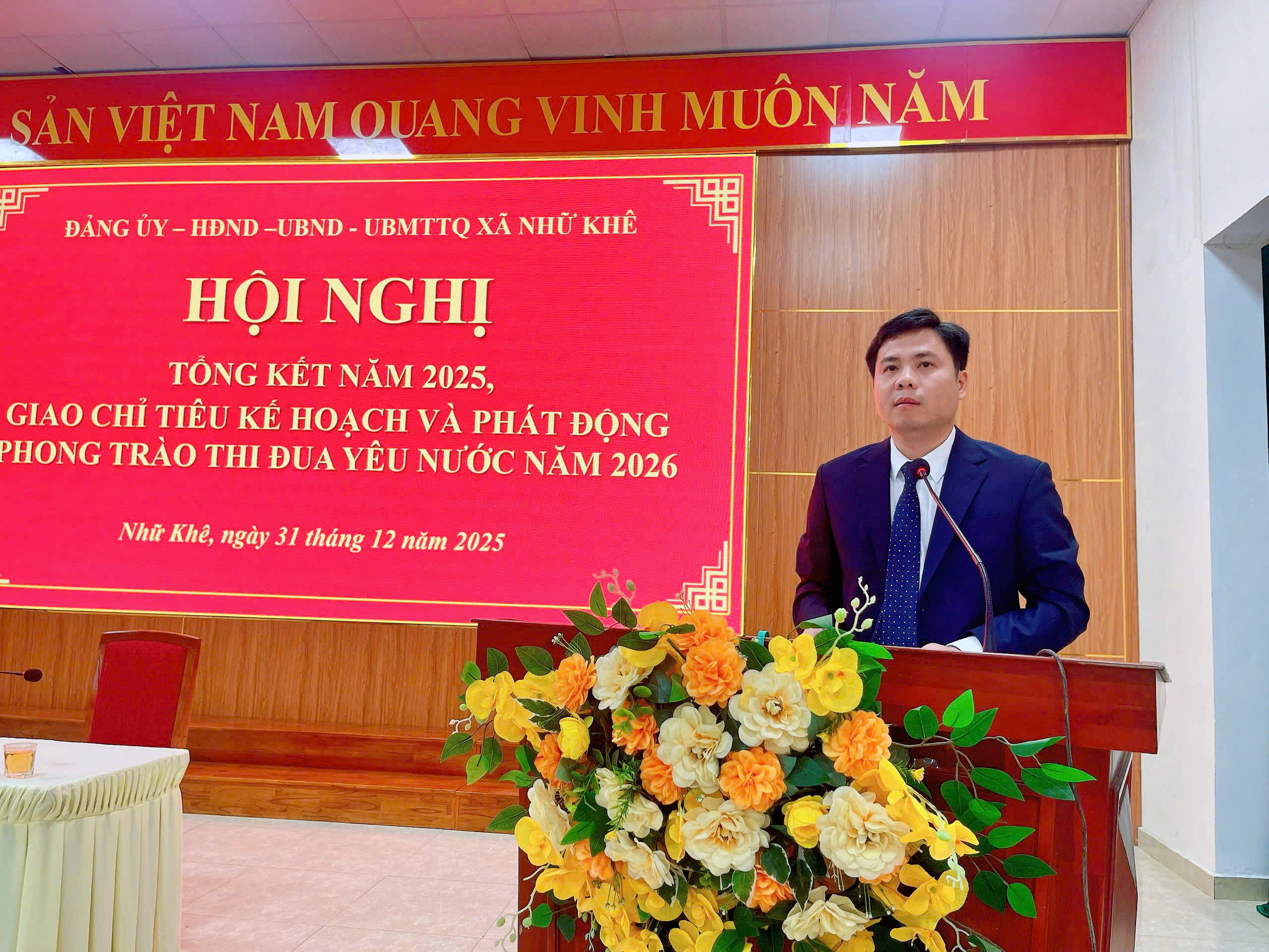 ĐẢNG ỦY XÃ NHỮ KHÊ TỔ CHỨC HỘI NGHỊ TỔNG KẾT NĂM 2025, GIAO CHỈ TIÊU KẾ HOẠCH VÀ PHÁT ĐỘNG PHONG TRÀO THI ĐUA YÊU NƯỚC NĂM 2026