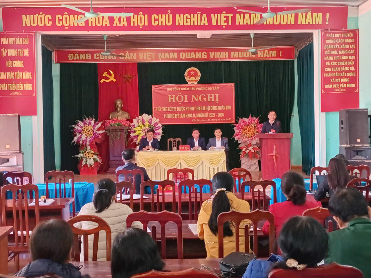 CÁC HỘI NGHỊ TIẾP XÚC CỬ TRI TRƯỚC KỲ HỌP THỨ HAI HĐND PHƯỜNG MỸ LÂM, KHÓA II, NHIỆM KỲ 2021 – 2026