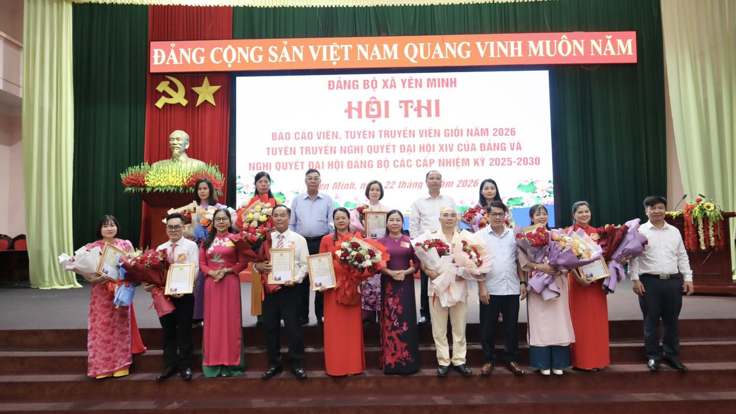 XÃ YÊN MINH TỔ CHỨC THÀNH CÔNG HỘI THI BÁO CÁO VIÊN, TUYÊN TRUYỀN VIÊN GIỎI NĂM 2026 