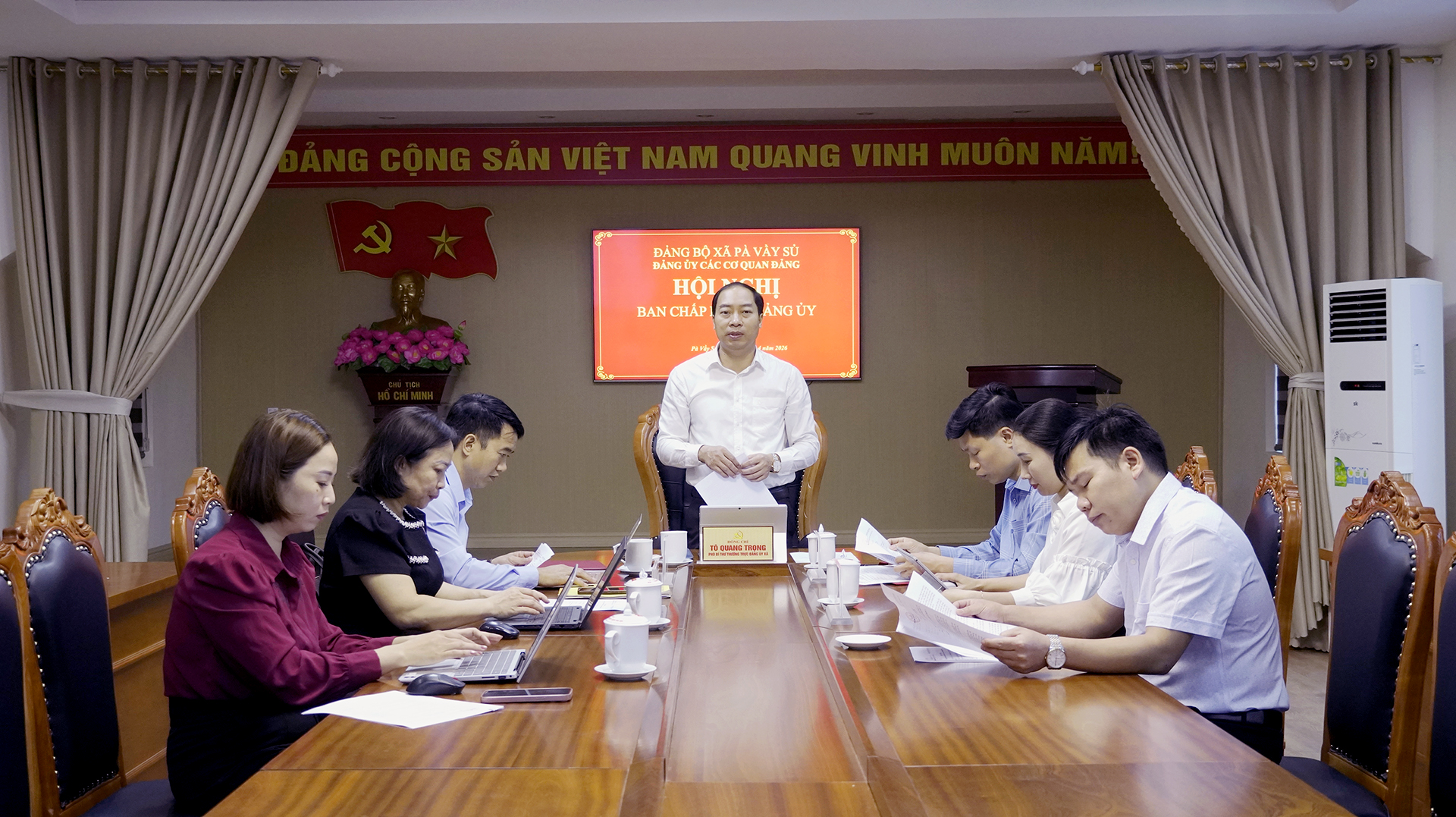 Đảng bộ các cơ quan Đảng xã Pà Vầy Sủ: Hoàn thành tốt nhiệm vụ tháng 4, triển khai trọng tâm tháng 5 năm 2026