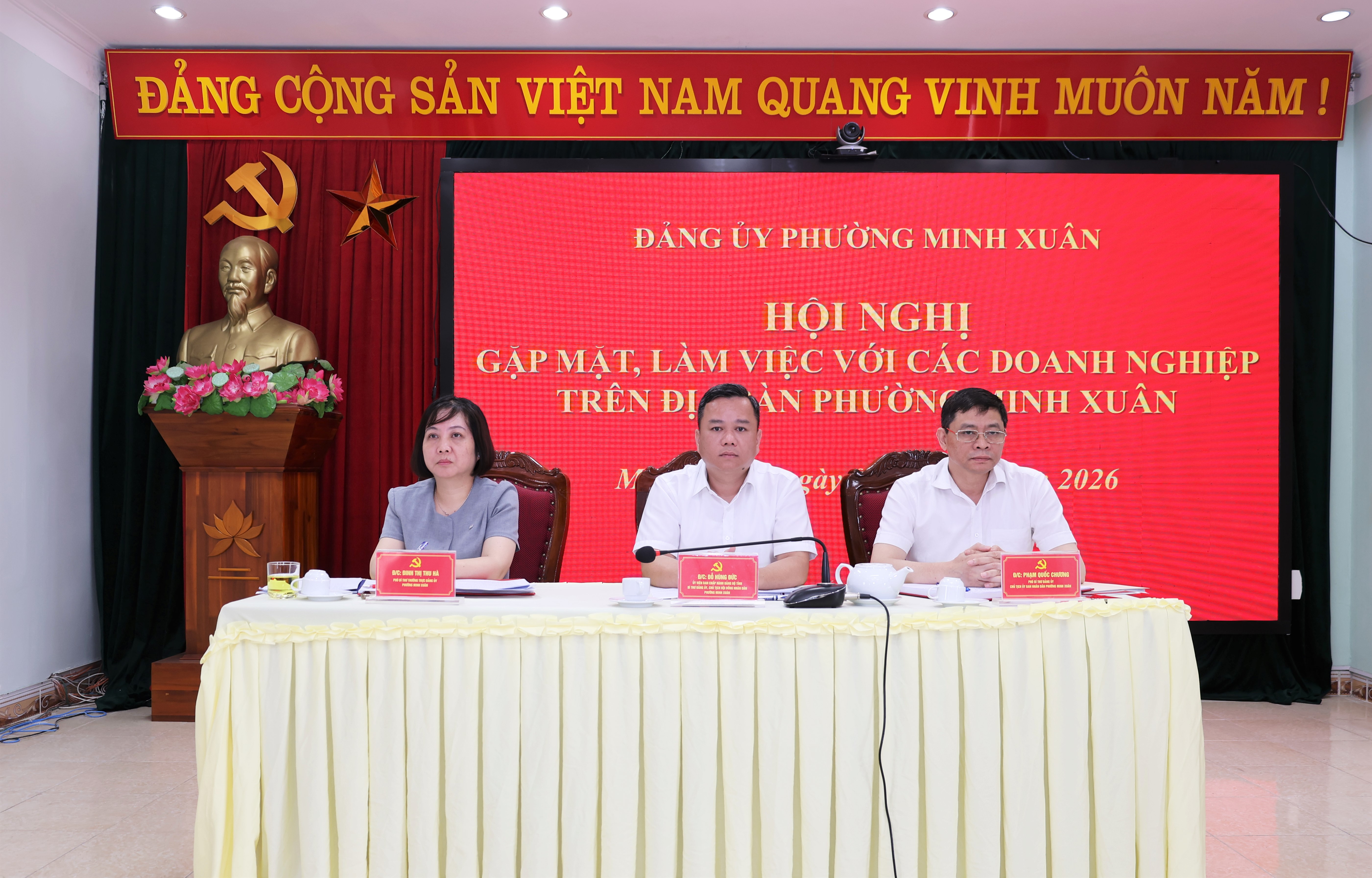Phường Minh Xuân tăng cường đồng hành, tạo động lực phát triển doanh nghiệp