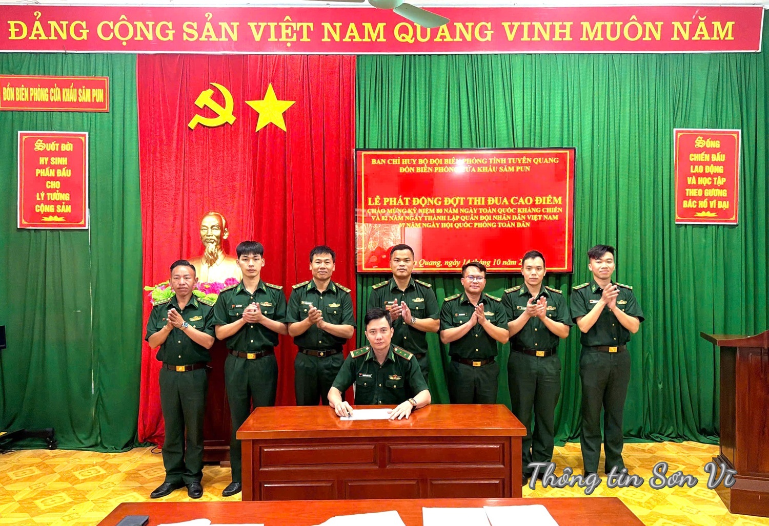 Đồn Biên phòng Cửa khẩu Săm Pun phát động thi đua cao điểm hướng tới kỷ niệm 82 năm Ngày thành lập Quân đội nhân dân Việt Nam