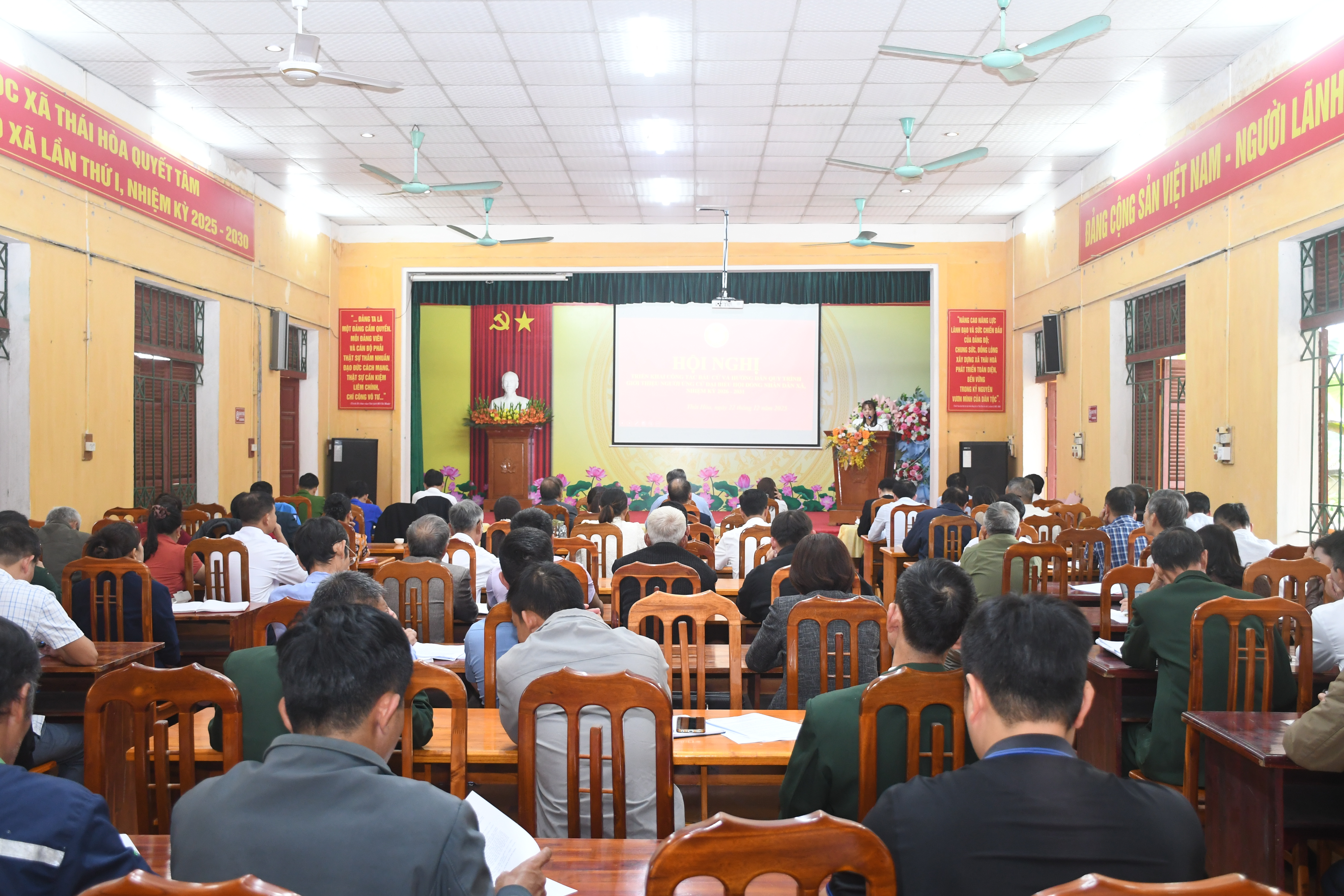 Xã Thái Hòa triển khai công tác bầu cử đại biểu HĐND xã  nhiệm kỳ 2026 – 2031