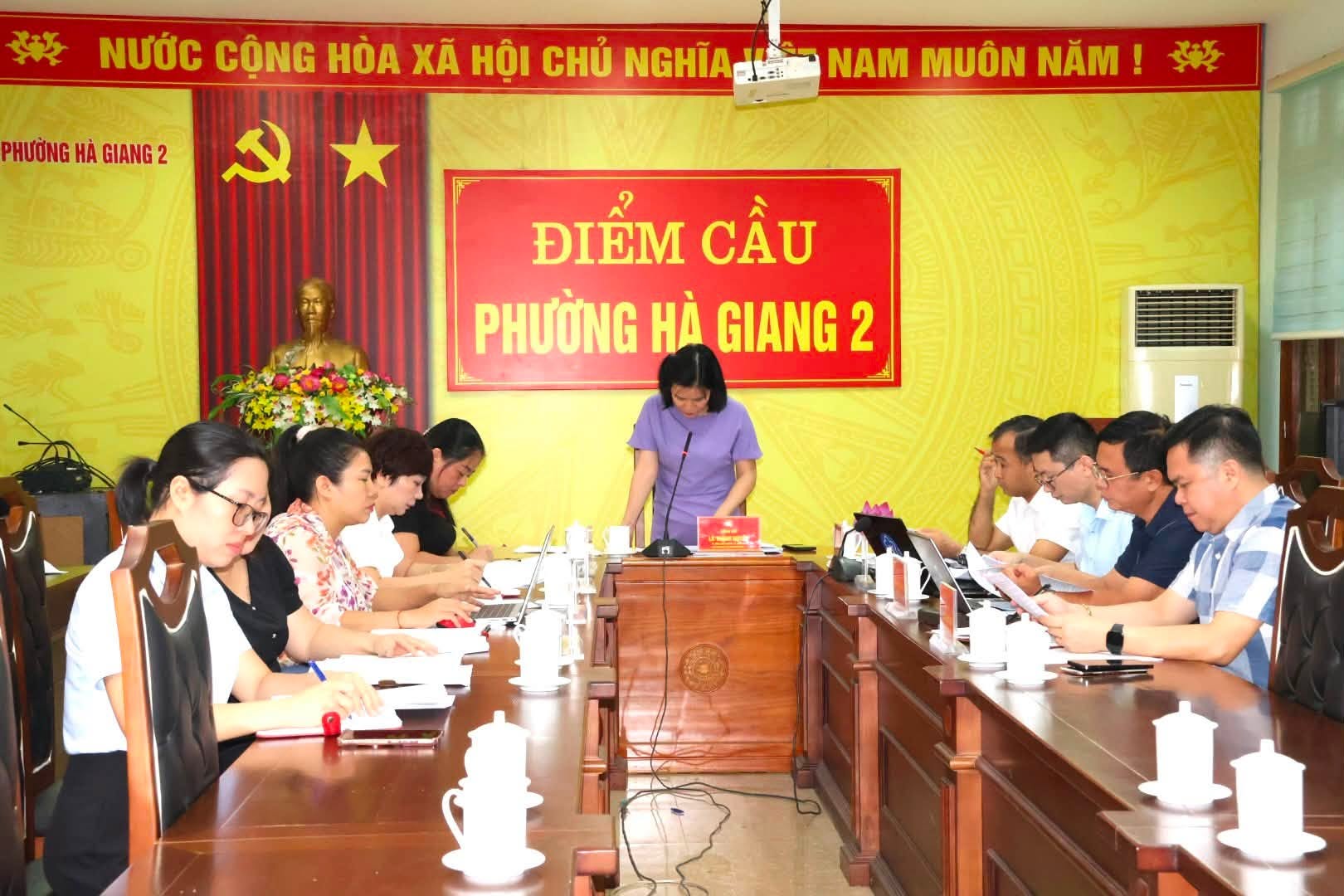 Phường Hà Giang 2 tổ chức Hội nghị giao ban khối Văn hóa - Xã hội 6 tháng đầu năm 2026
