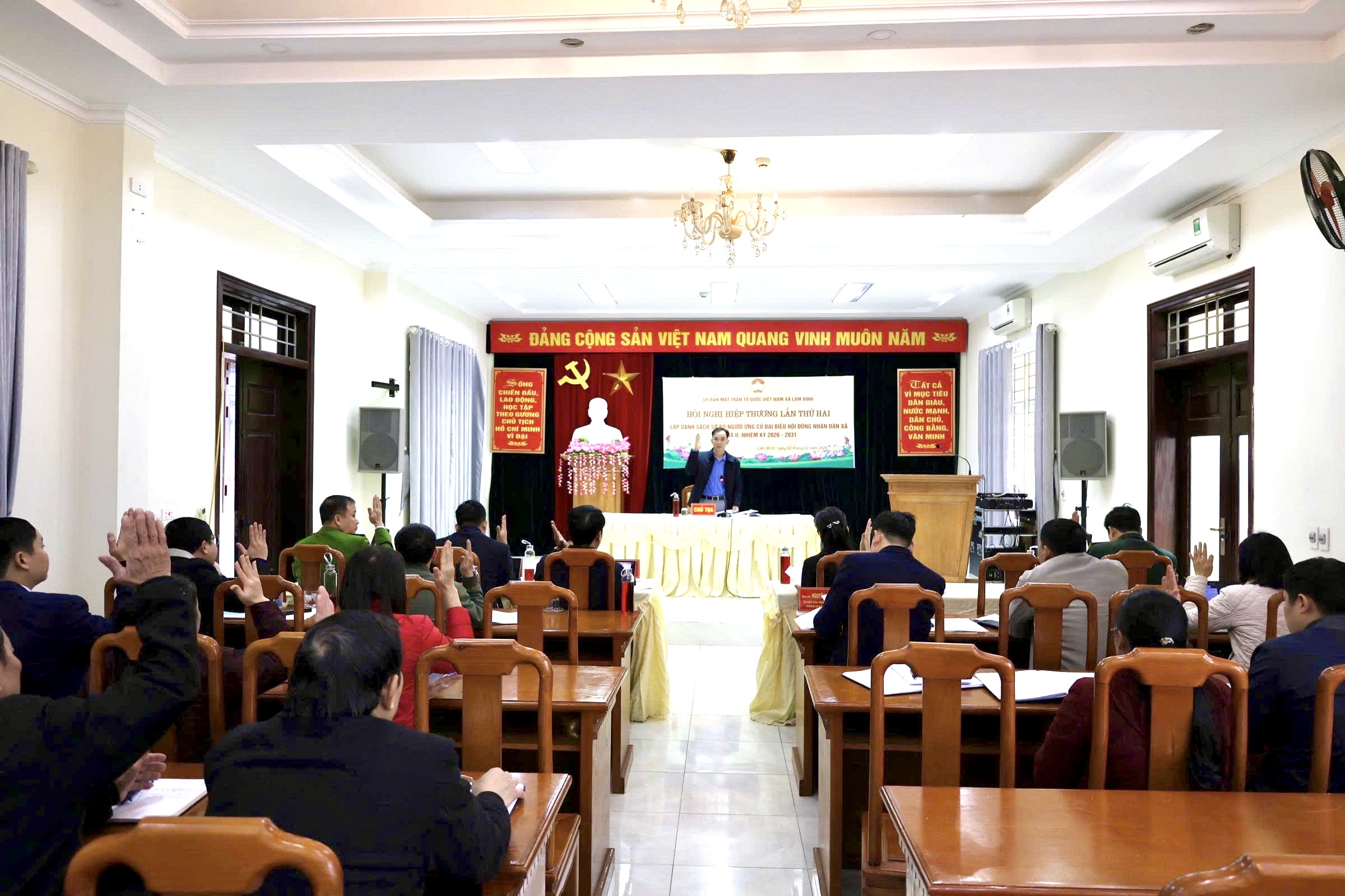 Uỷ ban MTTQ Việt Nam xã Lâm Bình tổ chức hội nghị hiệp thương lần thứ hai lập danh sách sơ bộ người ứng cử đại biểu HĐND xã khoá II, nhiệm kỳ 2026 – 2031