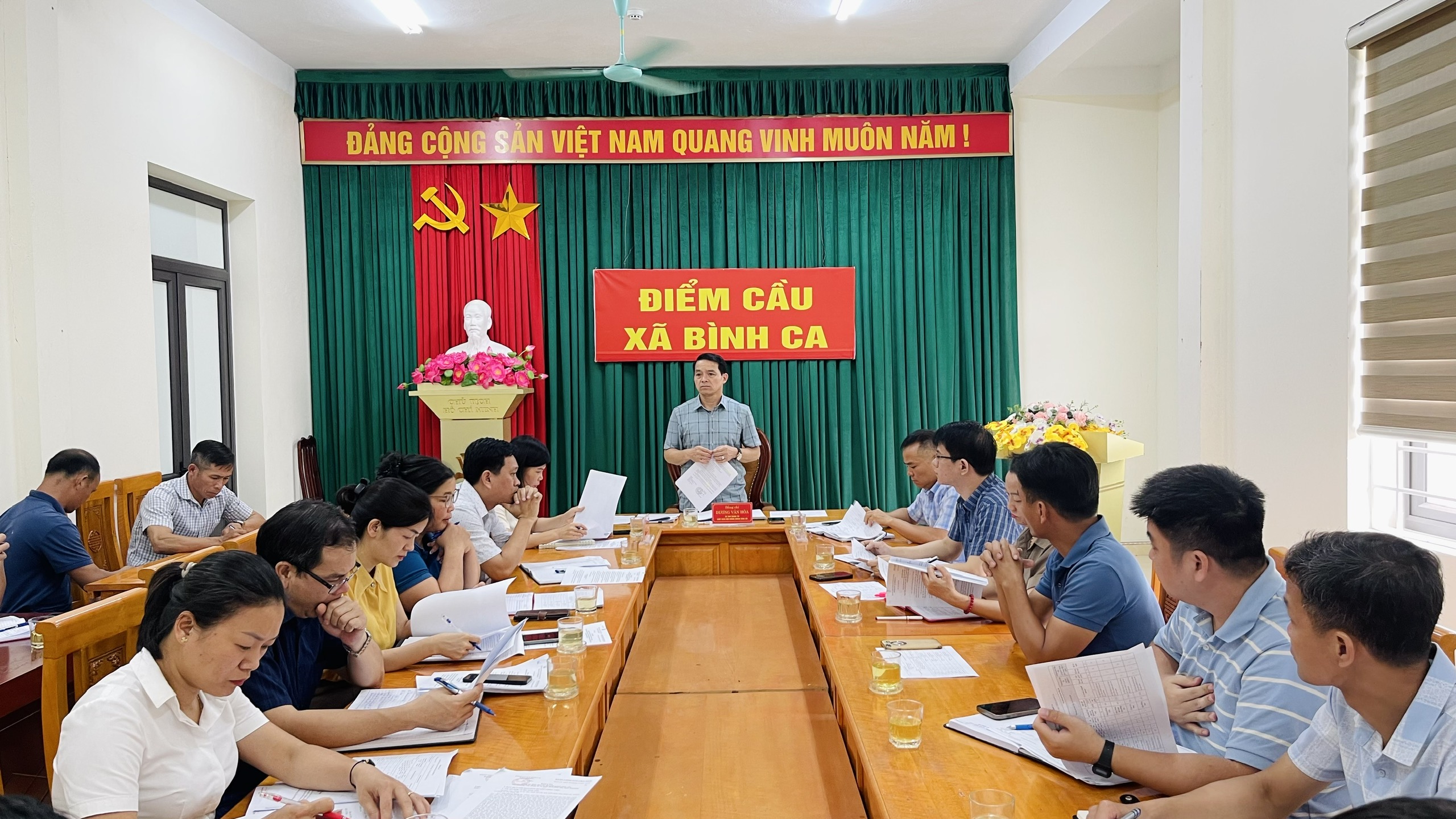Hội nghị Ban chỉ đạo sắp xếp thôn và bố trí, sử dụng, thực hiện chế độ, chính sách đối với người hoạt động không chuyên trách ở thôn trên địa bàn xã Bình Ca