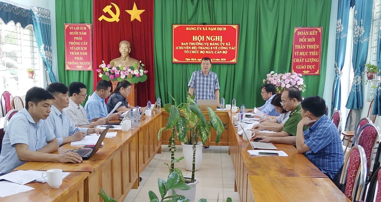 ĐẢNG BỘ XÃ NẬM DỊCH TỔ CHỨC HỘI NGHỊ BAN CHẤP HÀNH CHUYÊN ĐỀ VỀ CÔNG TÁC TỔ CHỨC BỘ MÁY