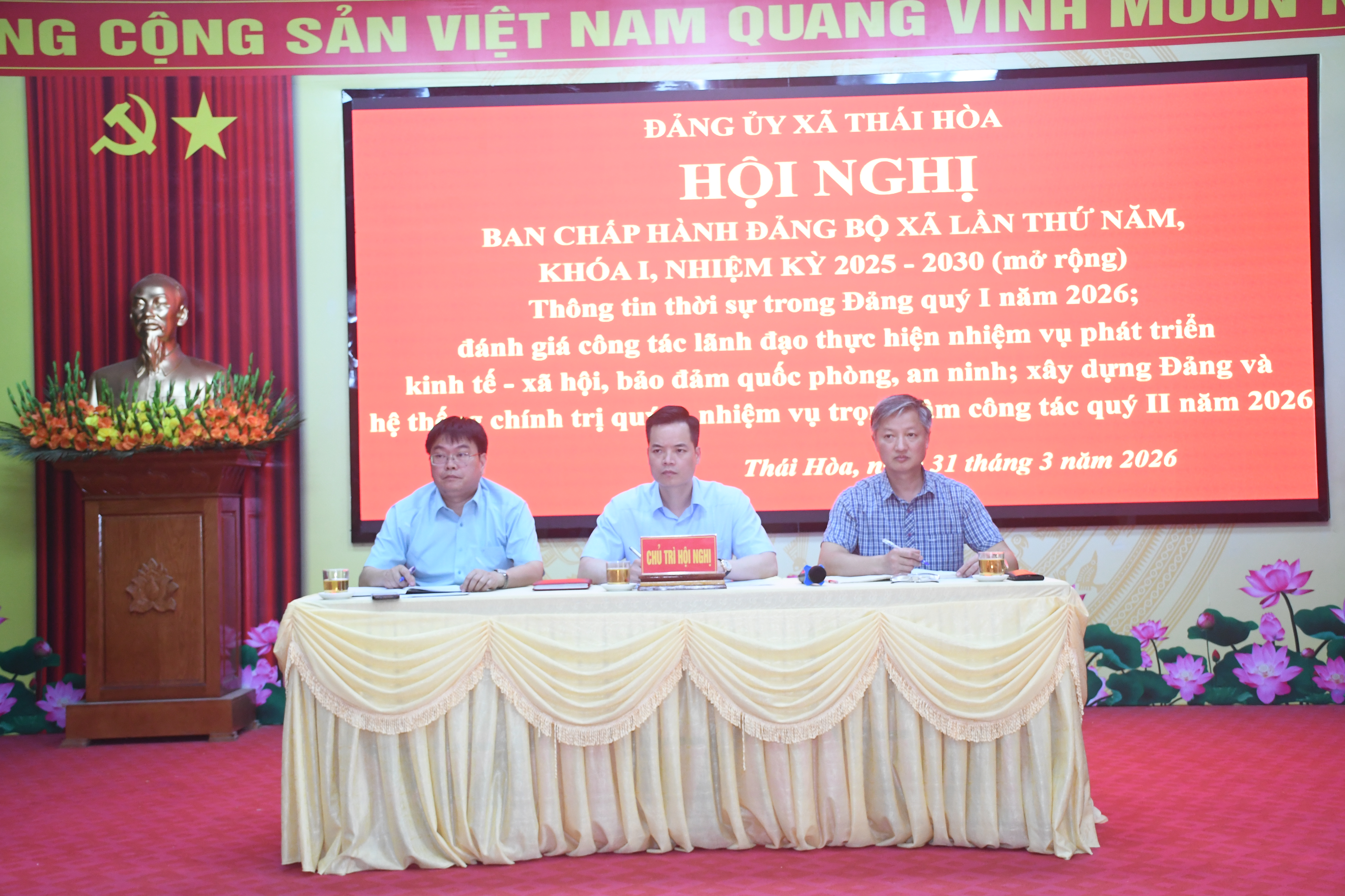 HỘI NGHỊ BAN CHẤP HÀNH ĐẢNG BỘ XÃ THÁI HÒA LẦN THỨ 5 (MỞ RỘNG)