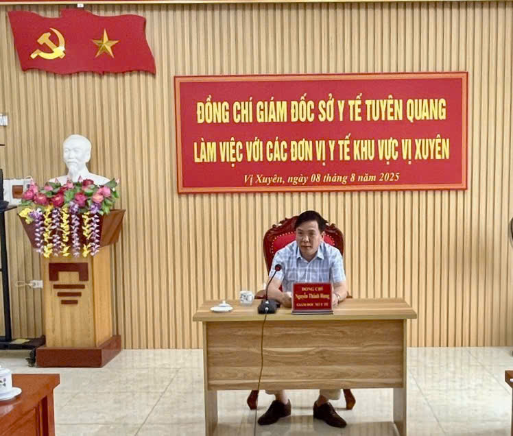 Sở Y tế làm việc với các đơn vị Y tế khu vực Vị Xuyên