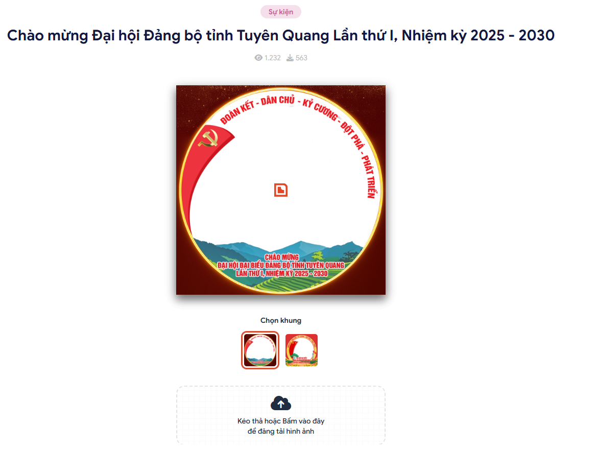 Các bước thay đổi khung hình đại diện