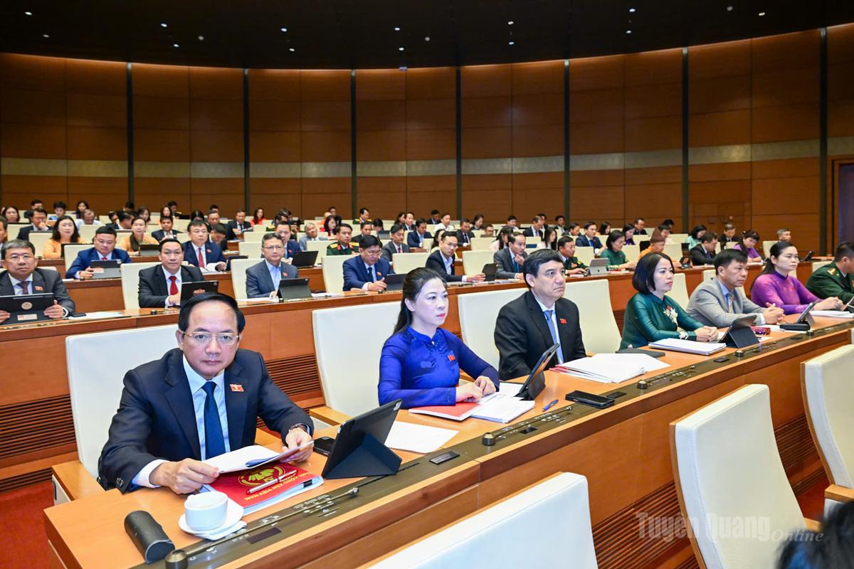 Đoàn đại biểu Quốc hội tỉnh Tuyên Quang tham dự Kỳ họp không thường lệ thứ Nhất, Quốc hội khóa XVI