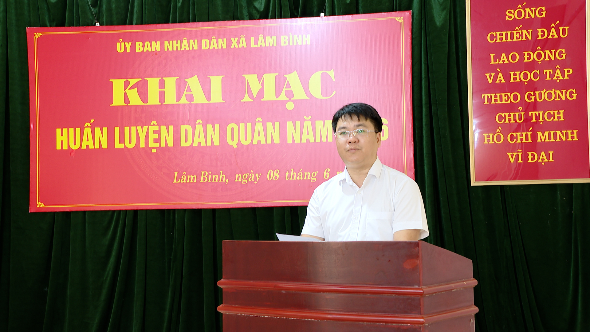 Lâm Bình khai mạc huấn luyện dân quân năm 2026