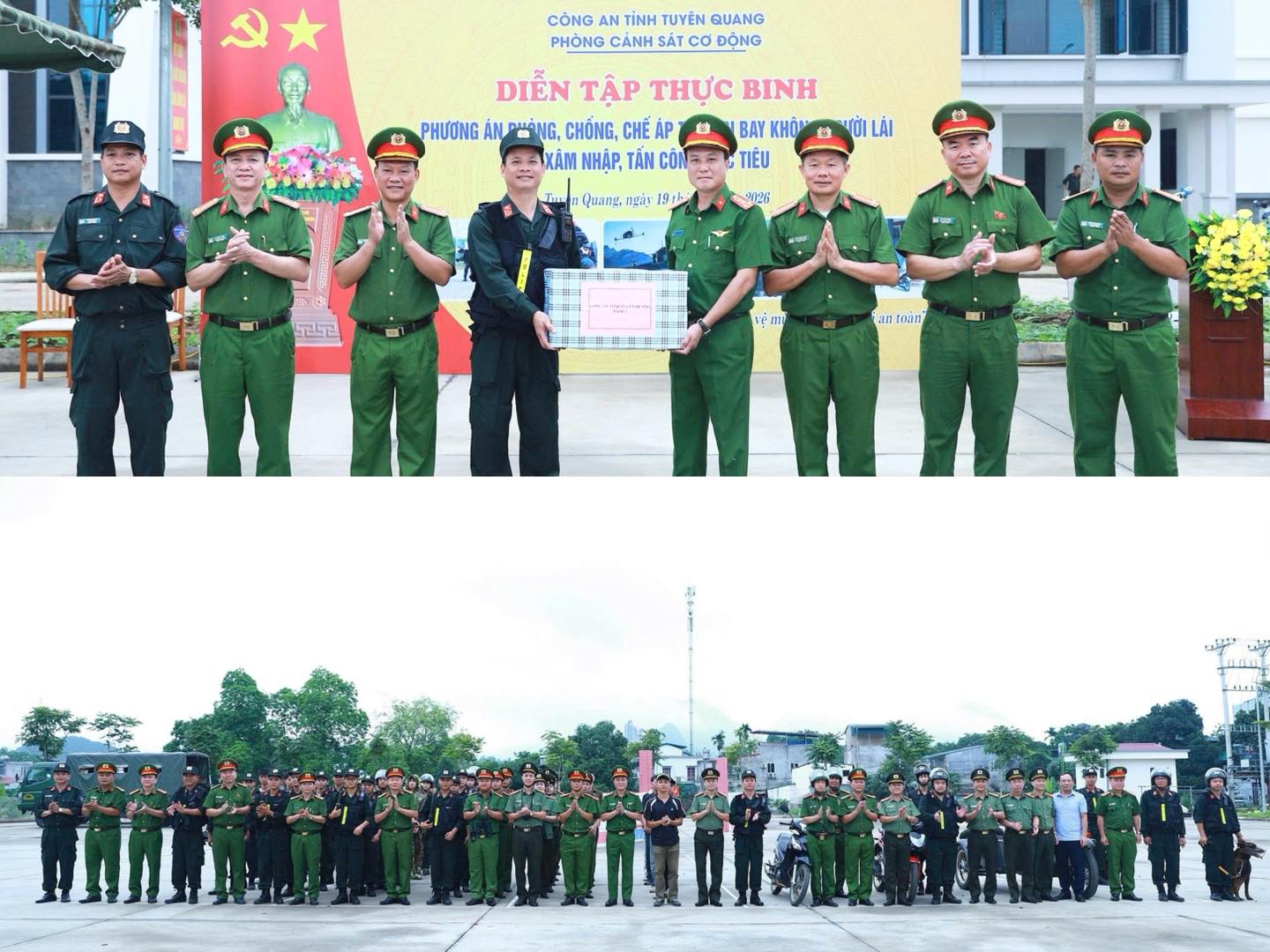 DIỄN TẬP THÀNH CÔNG PHƯƠNG ÁN CHẾ ÁP THIẾT BỊ BAY KHÔNG NGƯỜI LÁI XÂM NHẬP MỤC TIÊU BẢO VỆ NĂM 2026