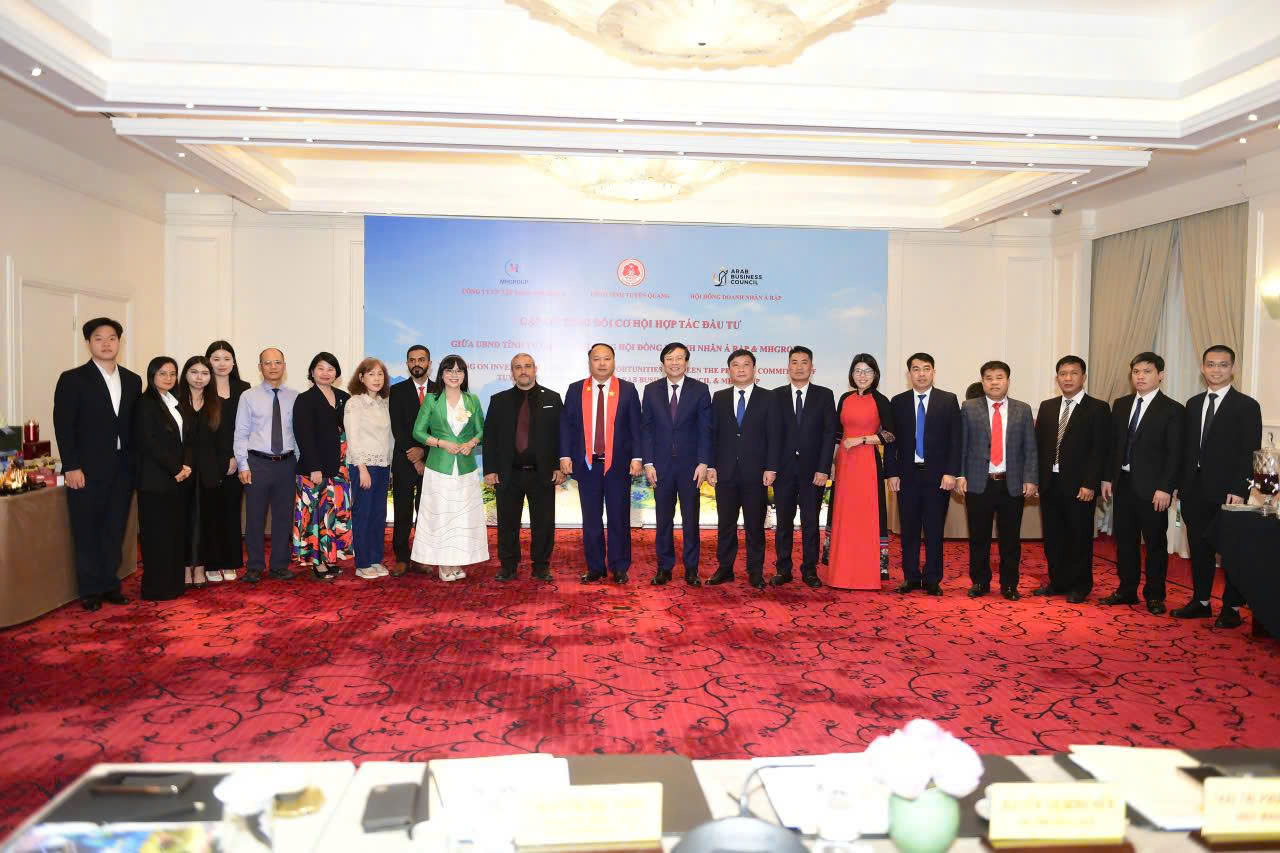 Chủ tịch UBND tỉnh Tuyên Quang làm việc với Đoàn Hội đồng Doanh nhân Ả Rập và Tập đoàn MH Group, mở ra nhiều cơ hội hợp tác đầu tư