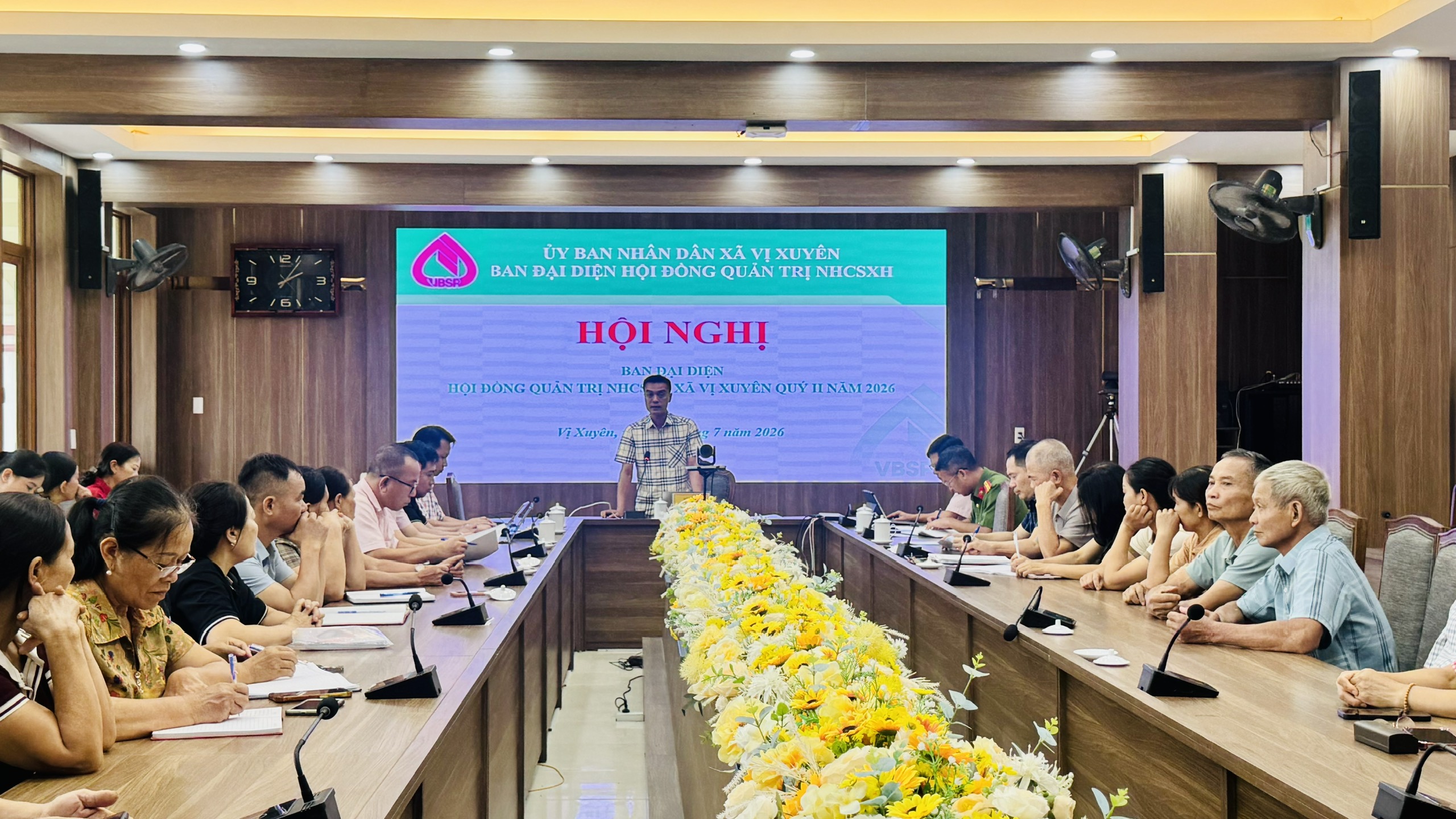 Hội nghị Ban đại diện Hội đồng quản trị NHCSXH xã Vị Xuyên quý II năm 2026