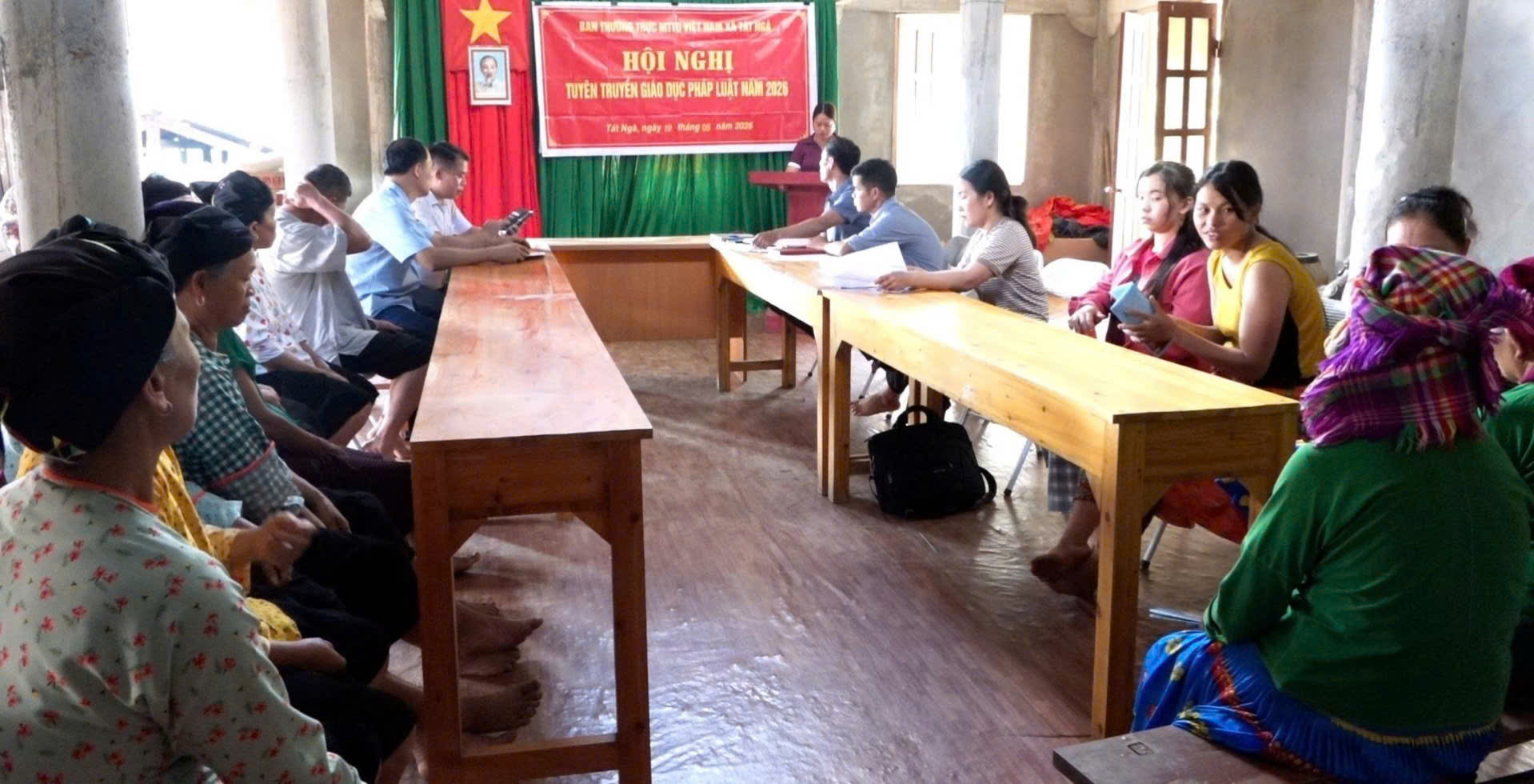Ban Thường trực Ủy ban MTTQ Việt Nam xã Tát Ngà tổ chức hội nghị tuyên truyền pháp luật năm 2026