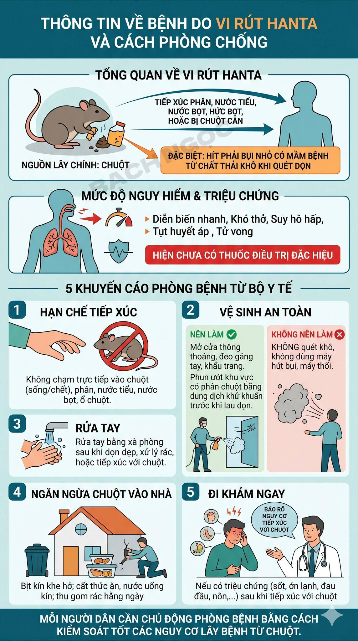 CHỦ ĐỘNG PHÒNG, CHỐNG BỆNH DO VIRUS HANTA
