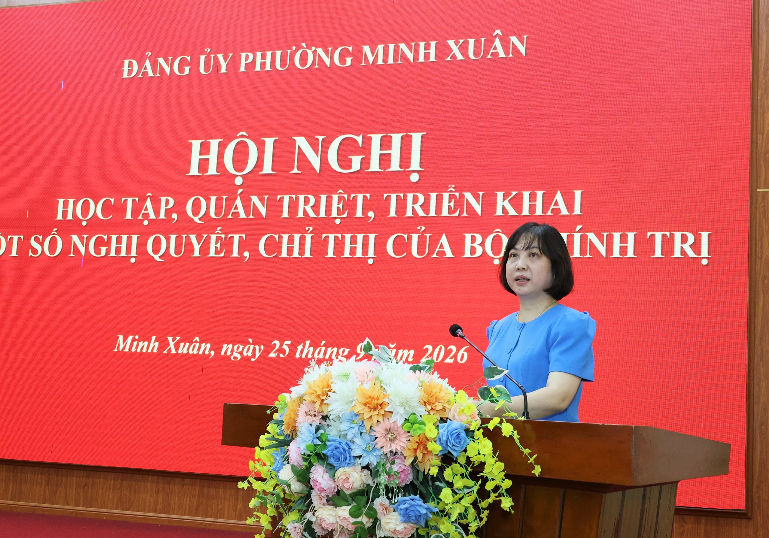 Phường Minh Xuân quán triệt các nghị quyết, chỉ thị của Bộ Chính trị