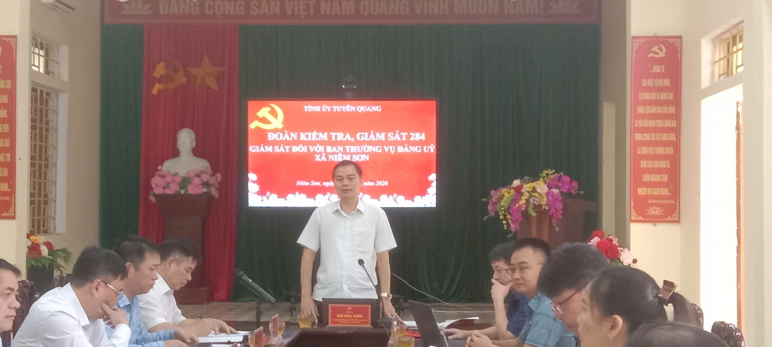 Đoàn kiểm tra, giám sát 284 giám sát đối với Ban thường Vụ Đảng ủy xã Niêm Sơn