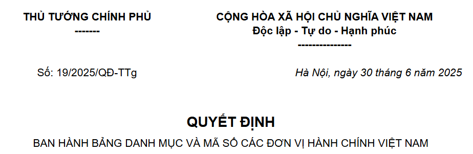 Quy định mới về danh mục và mã số các đơn vị hành chính trên địa bàn tỉnh Tuyên Quang