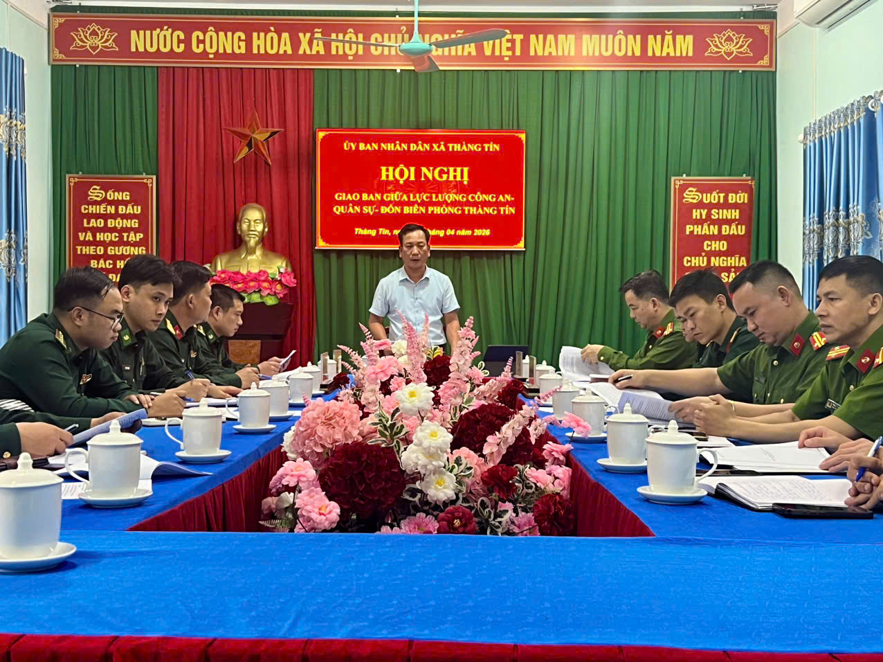 THÀNG TÍN: TỔ CHỨC HỘI NGHỊ GIAO BAN 03 LỰC LƯỢNG CÔNG AN - QUÂN SỰ - ĐỒN BIÊN PHÒNG