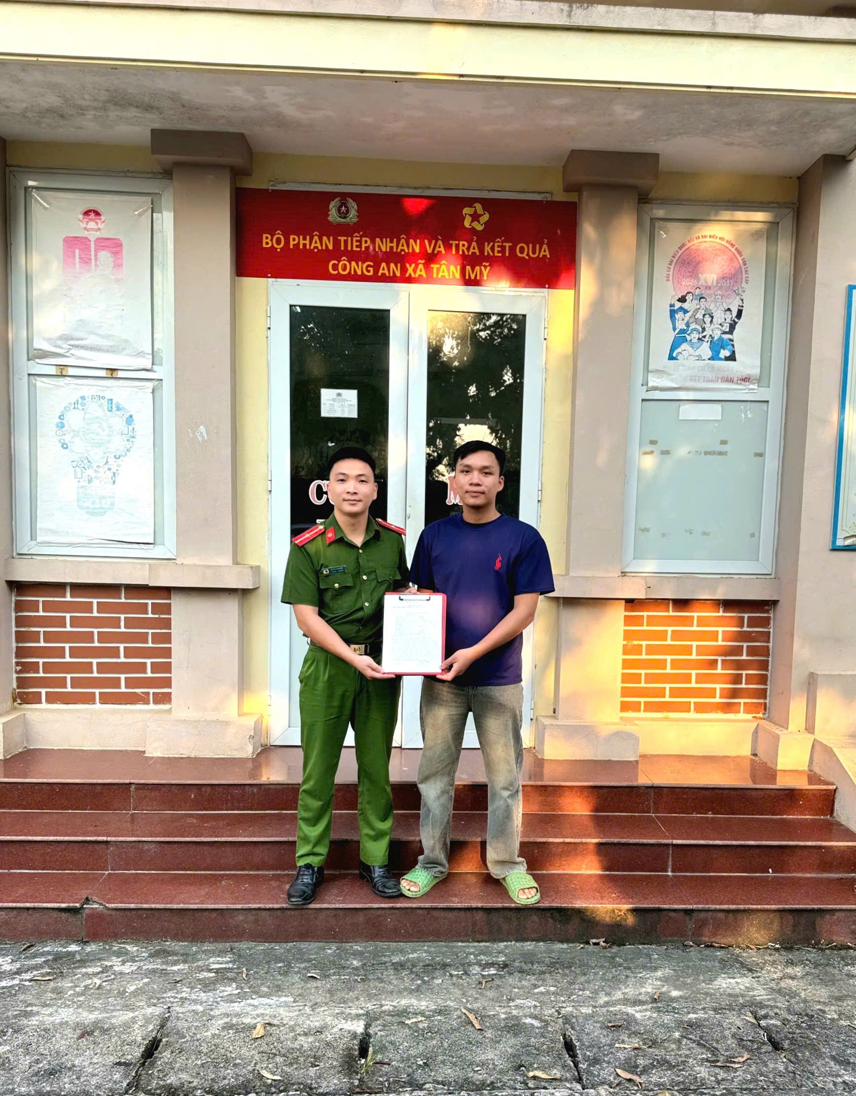 TUỔI TRẺ TÂN MỸ SẴN SÀNG LÊN ĐƯỜNG THỰC HIỆN NGHĨA VỤ CÔNG AN NHÂN DÂN