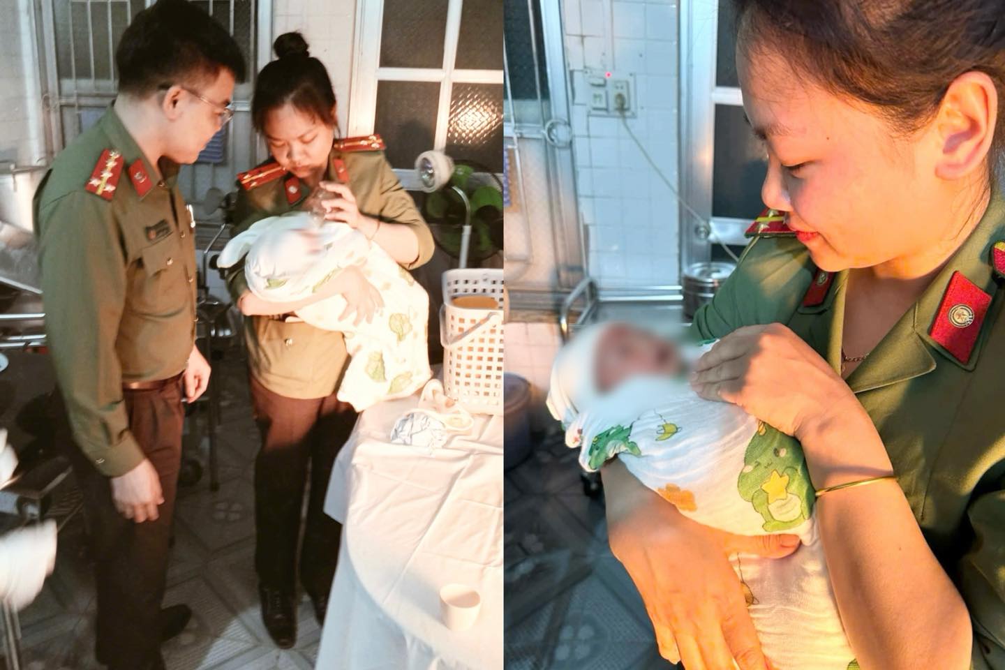 CÔNG AN XÃ HOÀ AN KỊP THỜI CỨU BÉ SƠ SINH BỊ BỎ RƠI