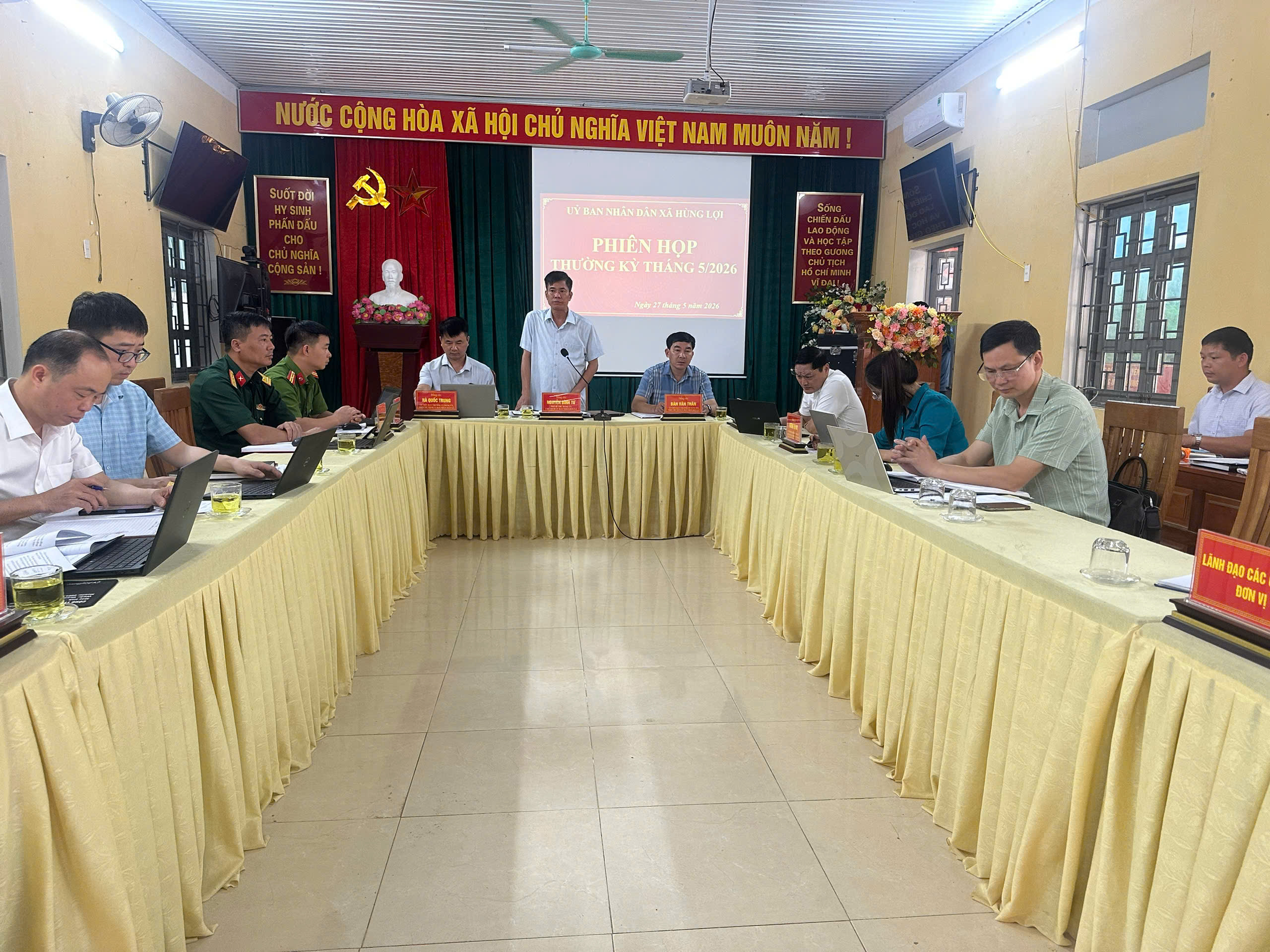 UBND Xã Hùng Lợi tổ chức phiên họp thường kỳ tháng 5 năm 2026