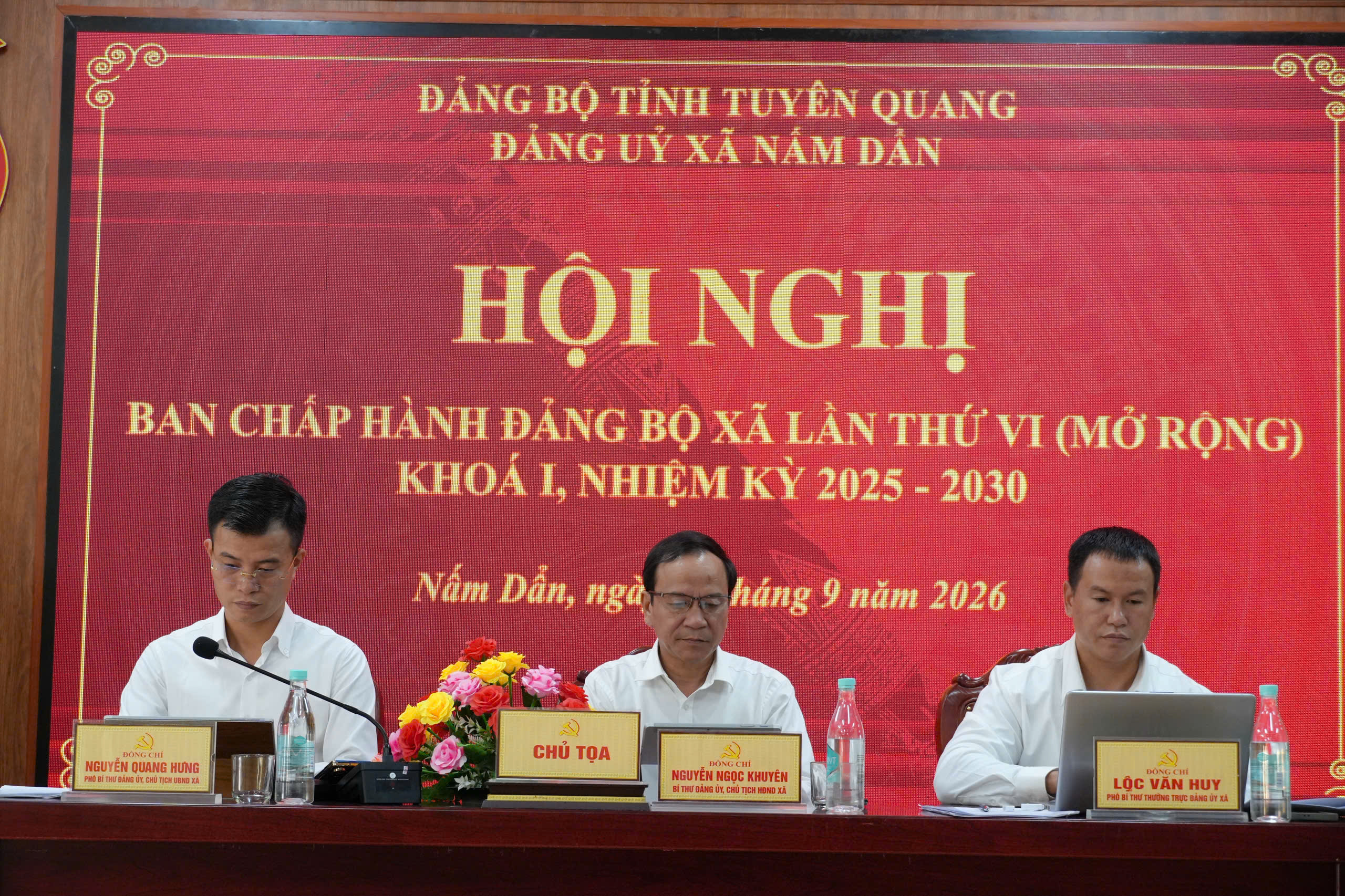 XÃ NẤM DẨN TỔ CHỨC HỘI NGHỊ BAN CHẤP HÀNH ĐẢNG BỘ XÃ LẦN VI (MỞ RỘNG) KHÓA I, NHIỆM KỲ 2025 – 2030