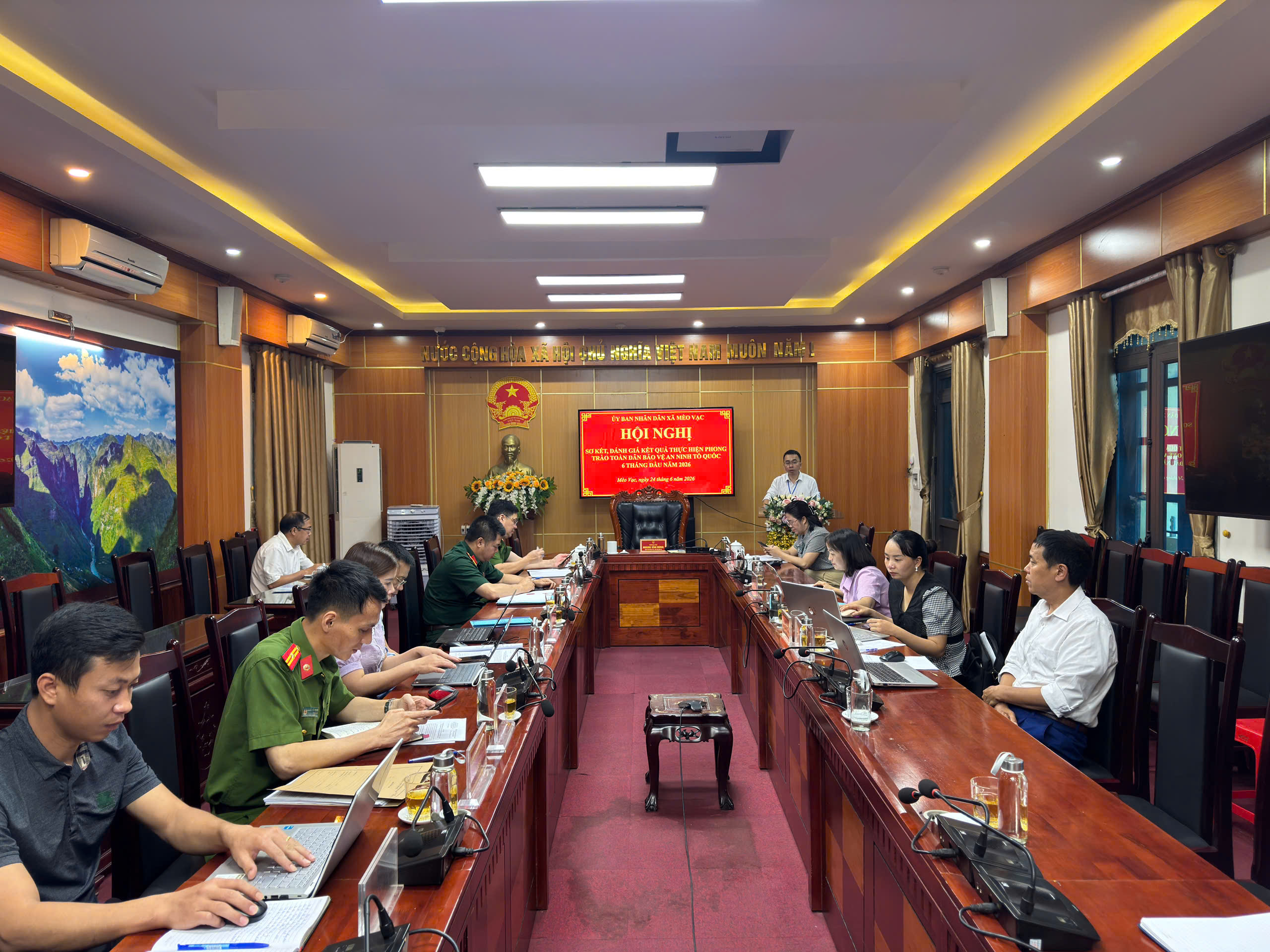 Hội nghị sơ kết phong trào Toàn dân bảo vệ an ninh Tổ quốc xã Mèo Vạc 6 tháng đầu năm 2026