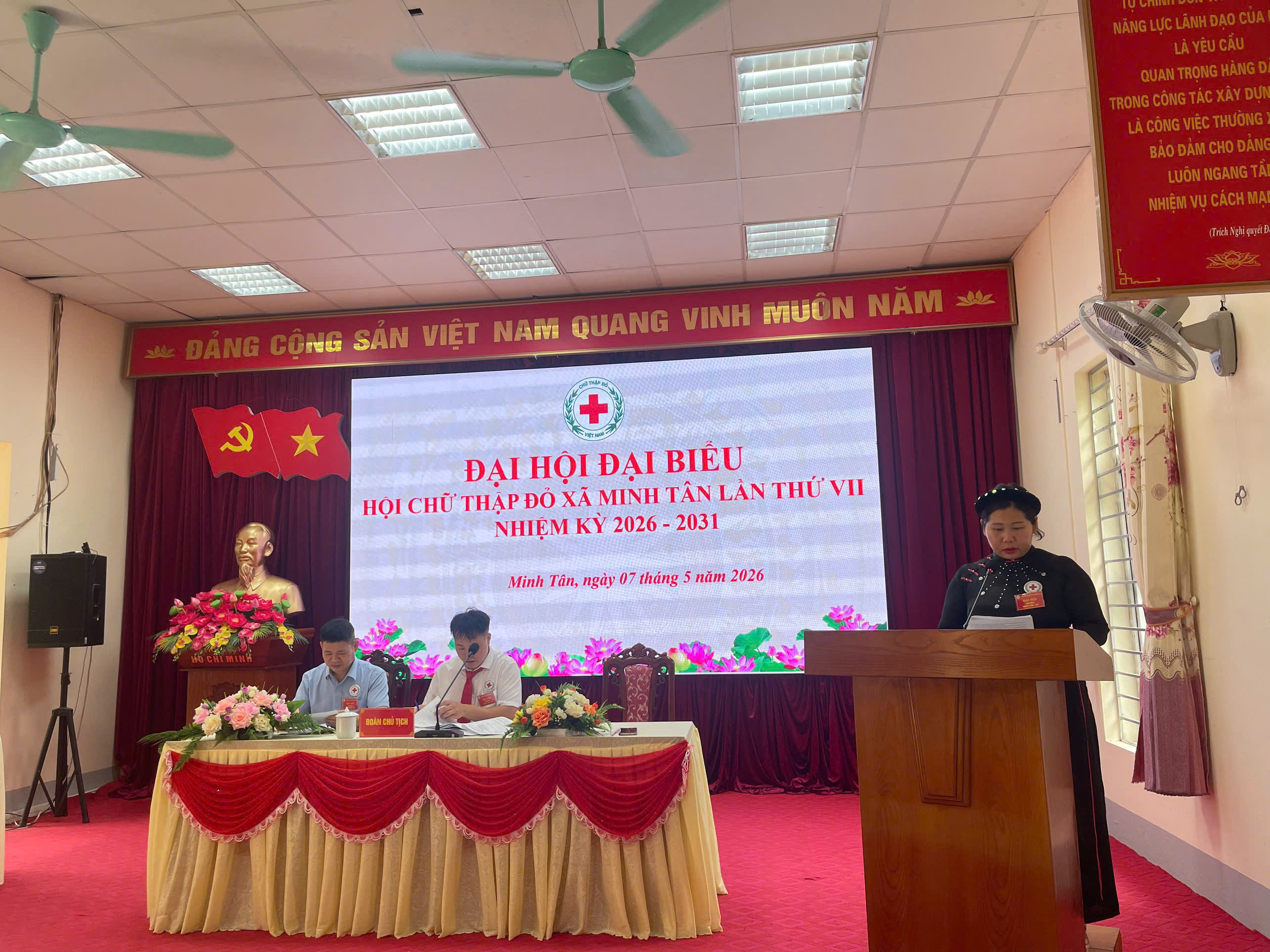 ĐẠI HỘI HỘI CHỮ THẬP ĐỎ XÃ MINH TÂN THÀNH CÔNG TỐT ĐẸP 