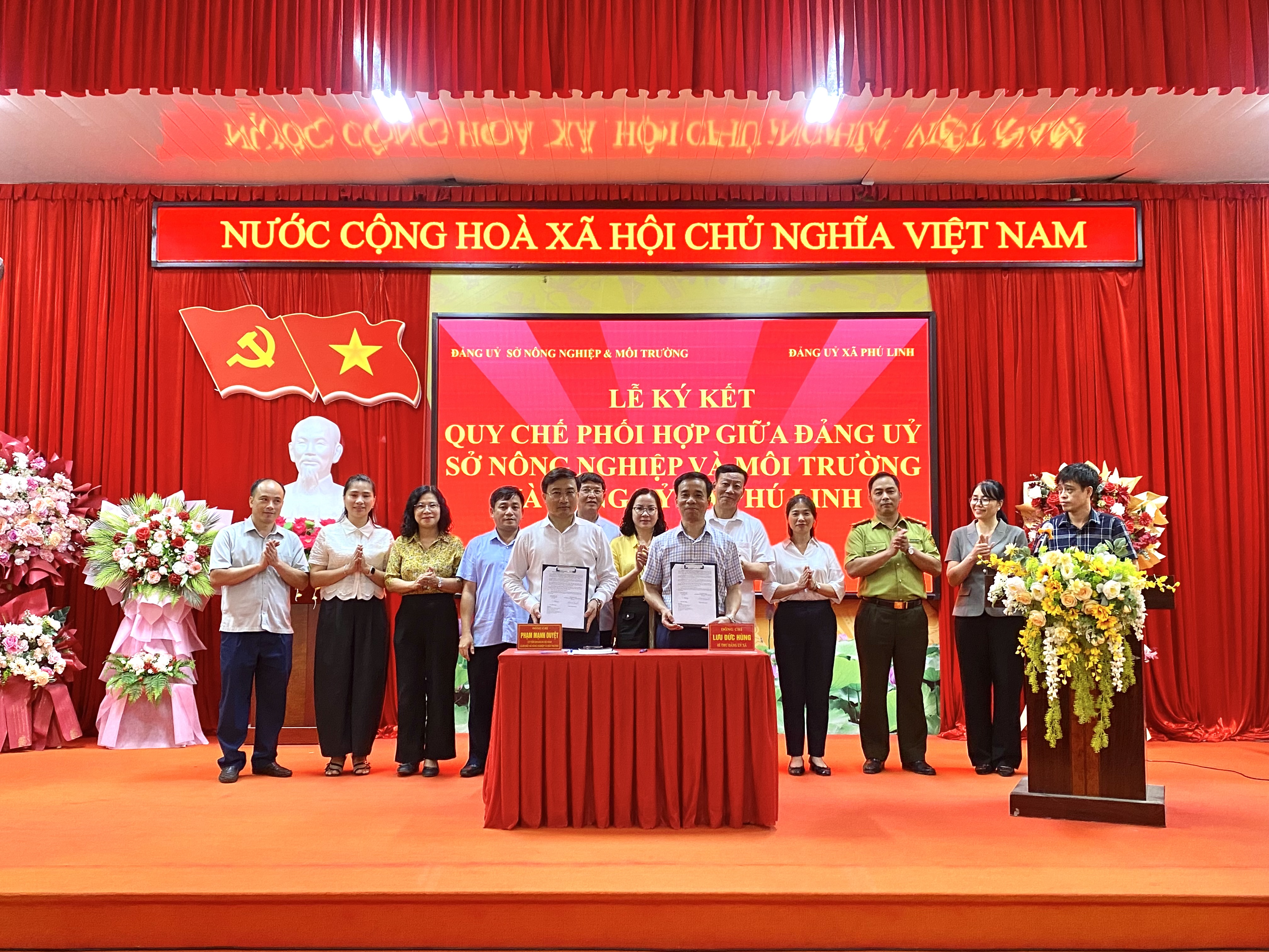Đoàn công tác Sở Nông nghiệp và Môi trường đến thăm và làm việc tại xã Phú Linh