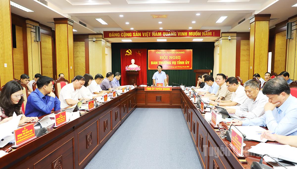 Hội nghị Ban Thường vụ Tỉnh ủy chuyên đề tháng 10/2025