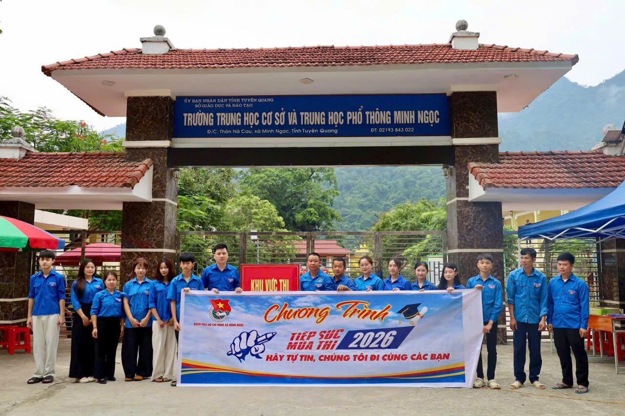KHÔNG KHÍ NGÀY THI ĐẦU TIÊN KỲ THI TỐT NGHIỆP THPT TẠI TRƯỜNG THCS &THPT MINH NGỌC, TỈNH TUYÊN QUANG