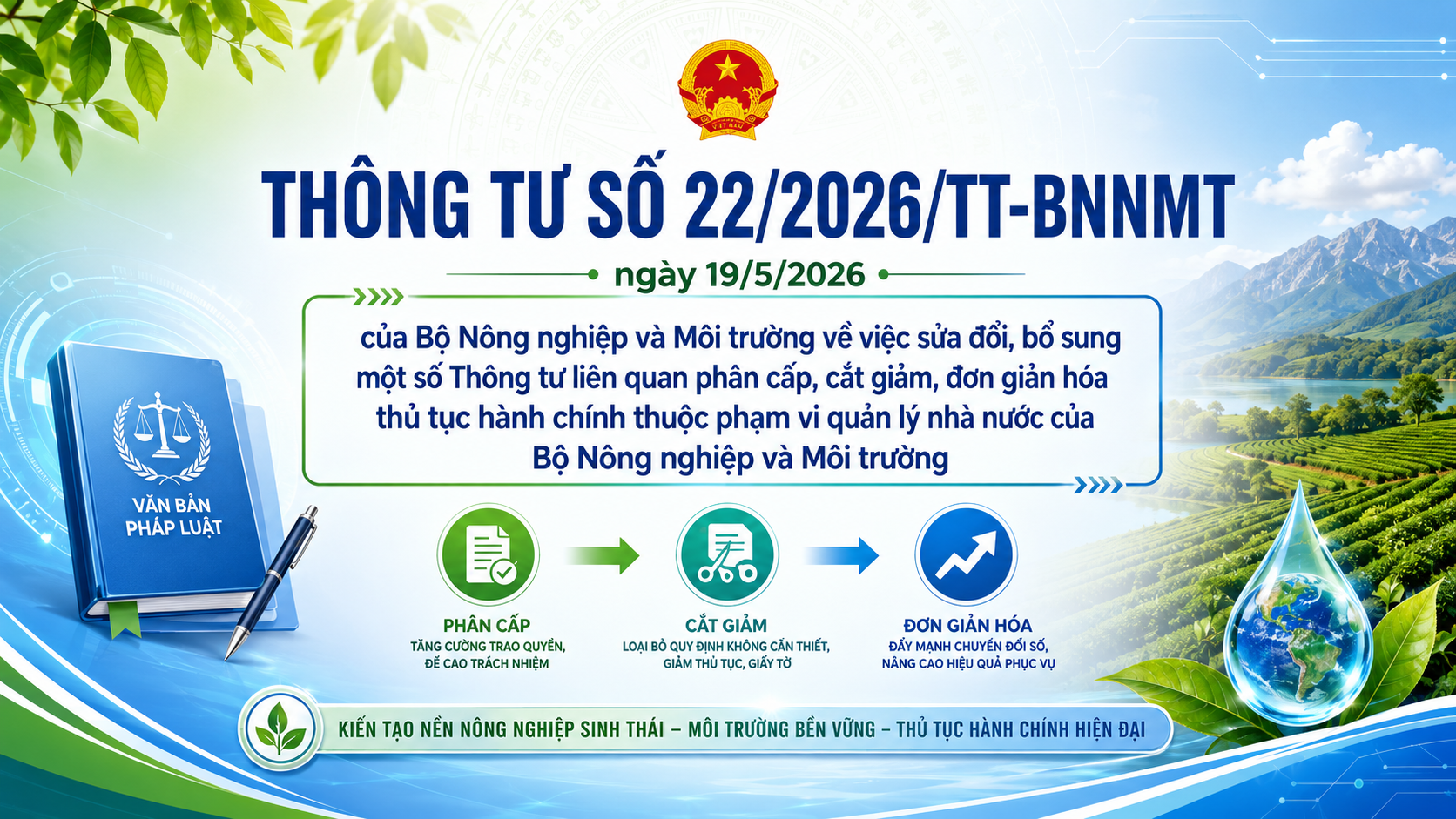 Thông tư số 22/2026/TT-BNNMT ngày 19/5/2026 của Bộ Nông nghiệp và Môi trường