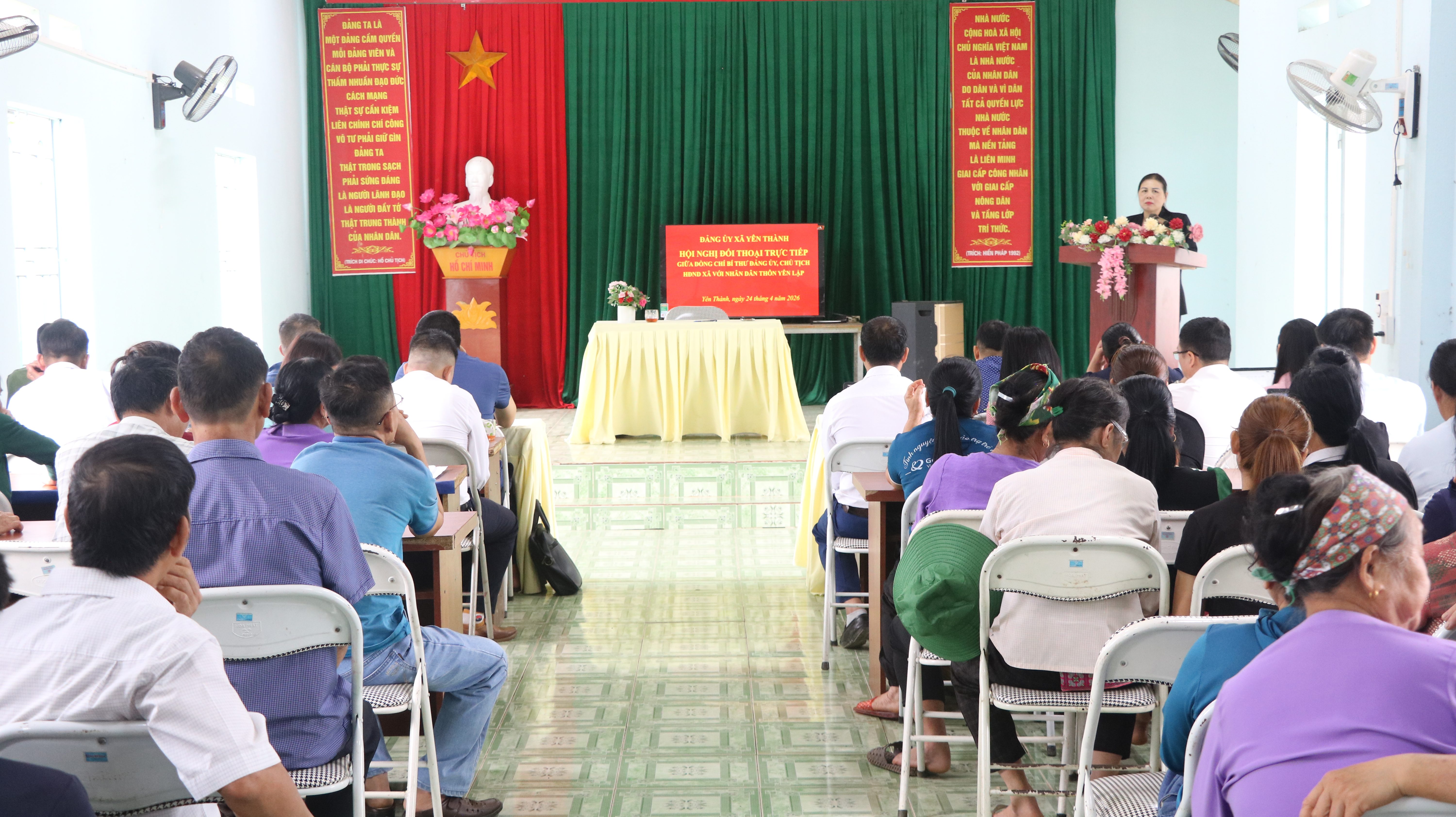 Hội nghị đối thoại trực tiếp giữa Bí thư Đảng ủy, Chủ tịch HĐND xã với nhân dân thôn Yên Lập