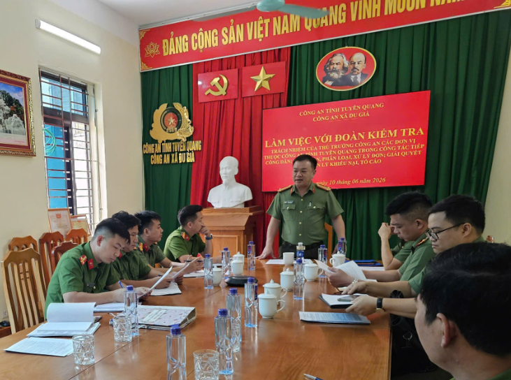 TĂNG CƯỜNG KIỂM TRA CÔNG TÁC TIẾP CÔNG DÂN, GIẢI QUYẾT KHIẾU NẠI, TỐ CÁO TRONG CÔNG AN TỈNH TUYÊN QUANG