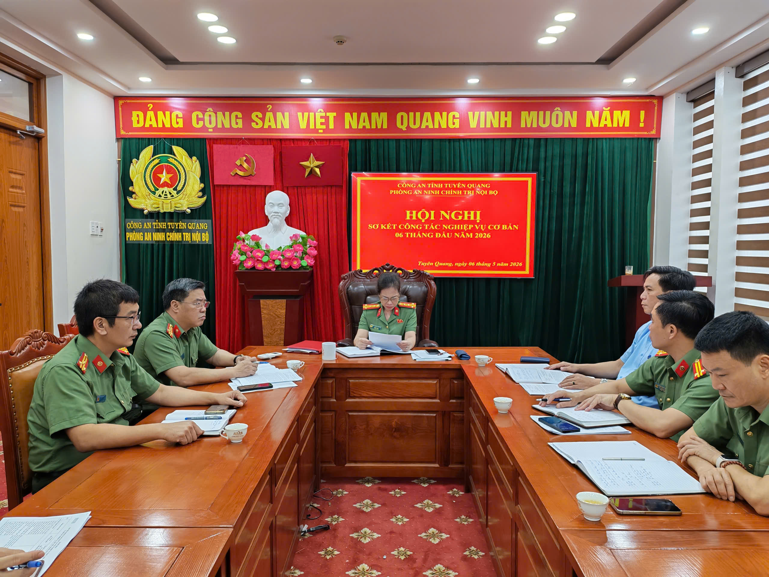 PHÒNG AN NINH CHÍNH TRỊ NỘI BỘ SƠ KẾT CÔNG TÁC NGHIỆP VỤ CƠ BẢN 6 THÁNG ĐẦU NĂM 2026