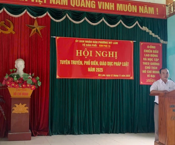 Phường Mỹ Lâm đẩy mạnh công tác tuyên truyền, phổ biến và giáo dục pháp luật năm 2025