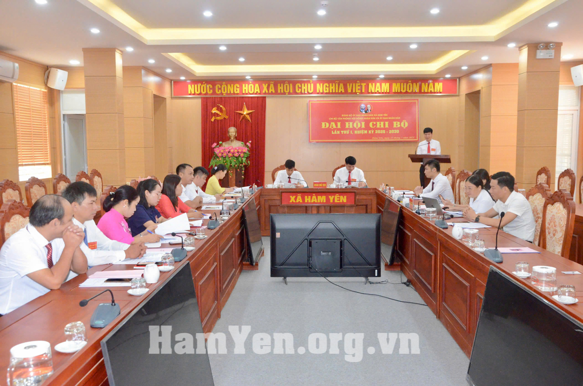 Chi bộ Văn phòng HĐND&UBND và Chi bộ Phòng Kinh tế xã Hàm Yên tổ chức Đại hội Chi bộ lần thứ I, nhiệm kỳ 2025–2030