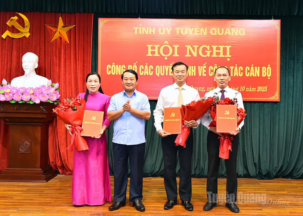 Tỉnh ủy công bố các quyết định về công tác cán bộ