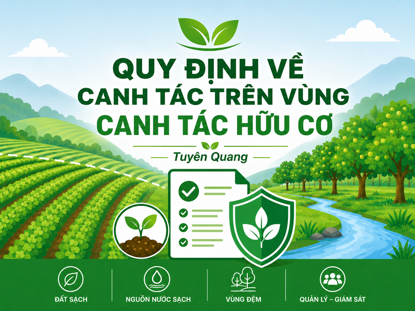 Ban hành quy định về canh tác trên vùng canh tác hữu cơ