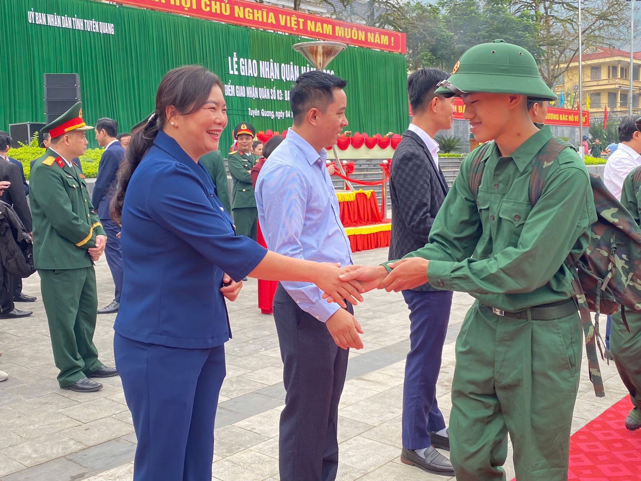 Lãnh đạo xã Yên Thành dự Lễ giao nhận quân năm 2026