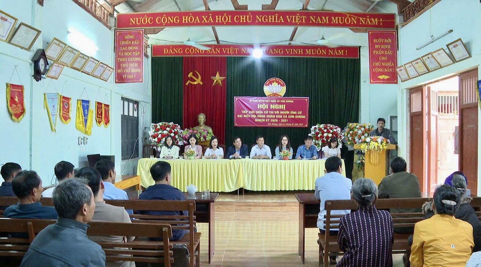 Đơn vị bầu cử số 6 xã Sơn Dương tiếp xúc cử tri vận động bầu cử đại biểu HĐND cấp xã, nhiệm kỳ 2026 - 2031