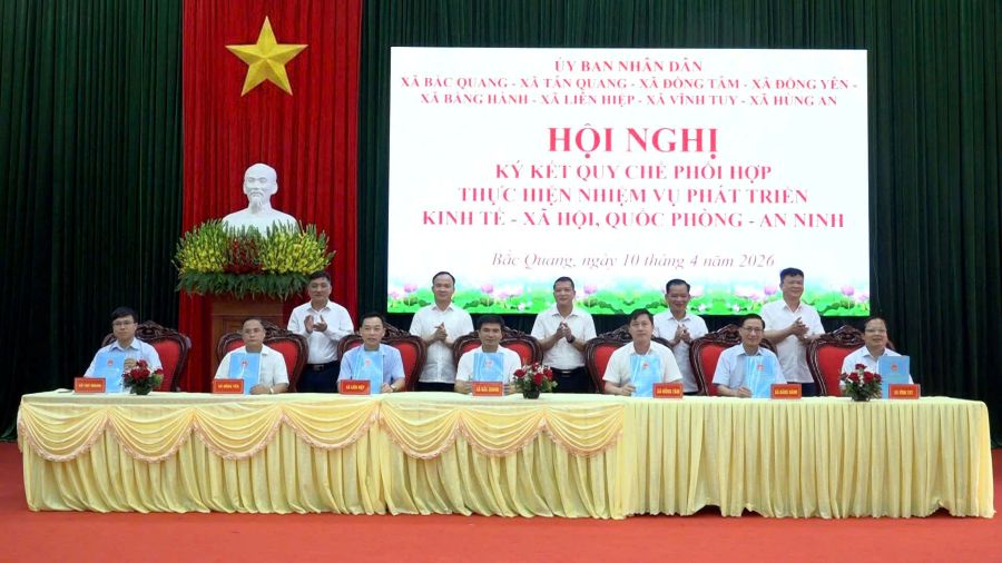 Hội nghị ký kết Quy chế phối hợp giữa trong thực hiện nhiệm vụ phát triển kinh tế - xã hội, đảm bảo quốc phòng - an ninh