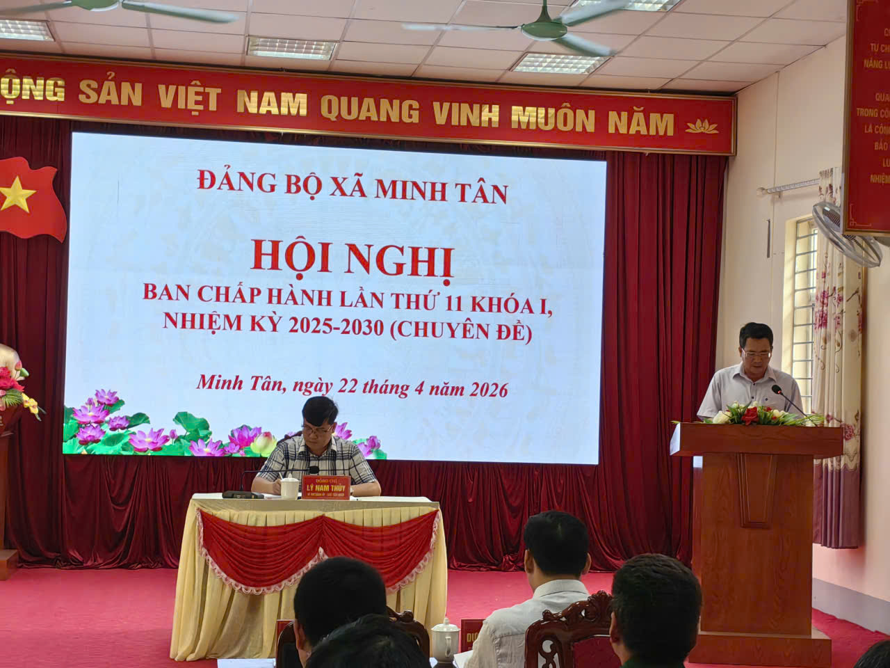ĐẢNG BỘ XÃ MINH TÂN TỔ CHỨC HỘI NGHỊ BAN CHẤP HÀNH   LẦN THỨ 11, KHÓA I, NHIỆM KỲ 2025 – 2030 (CHUYÊN ĐỀ)